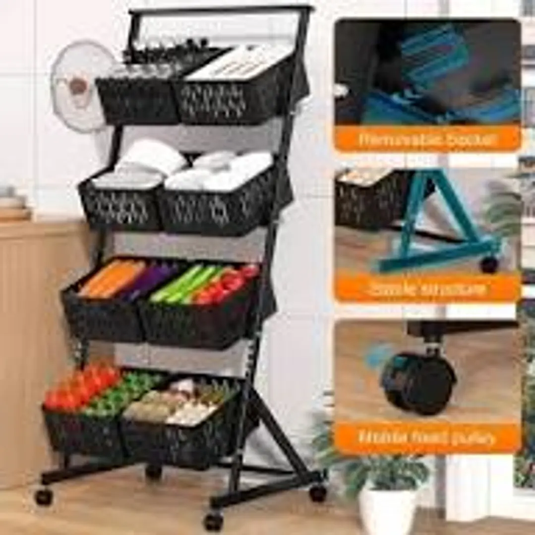 ORGANIZADOR DE VERDURAS 4 NIVELES 8 CANASTOS 2