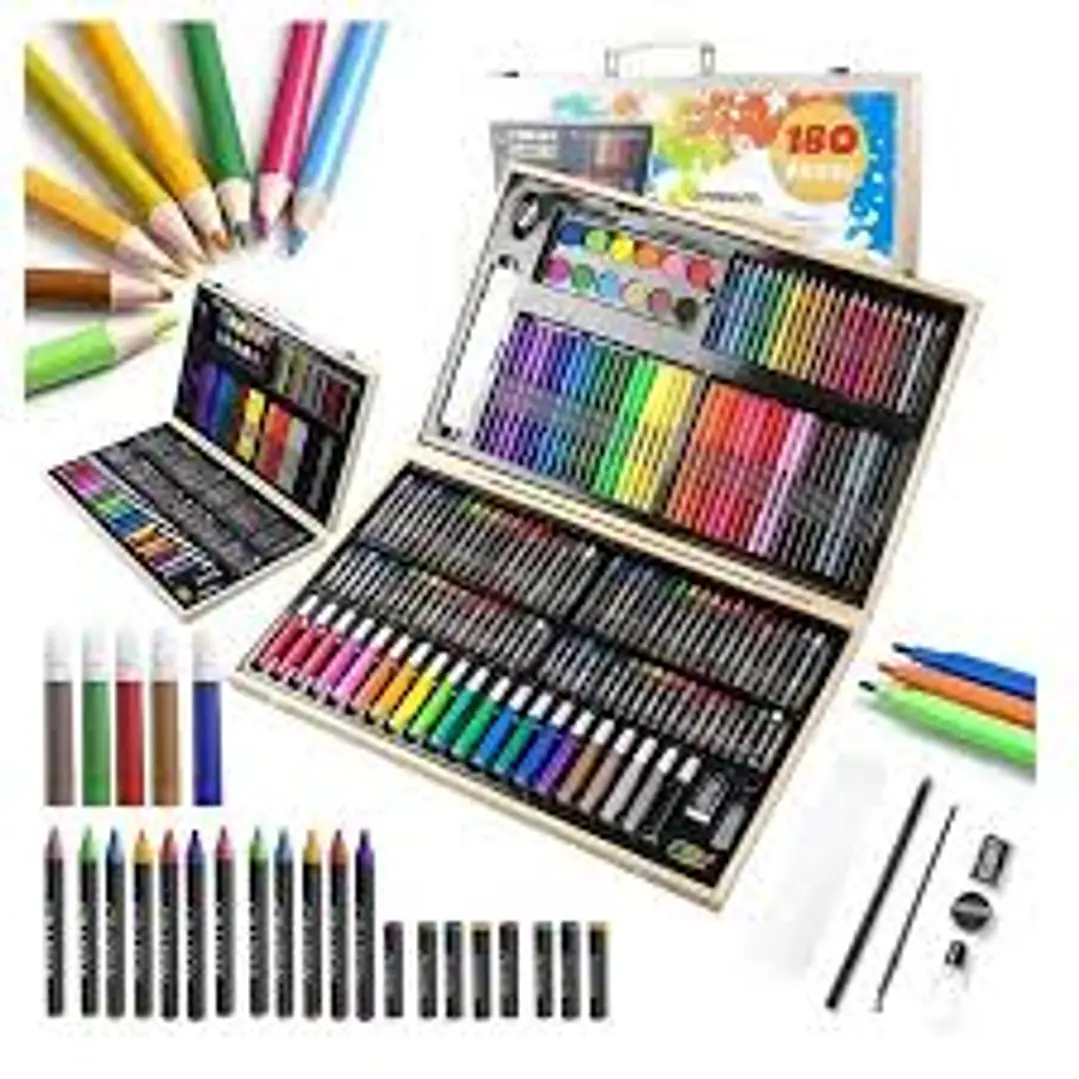 MALETA DE ARTE MADERA 180 PCS 2
