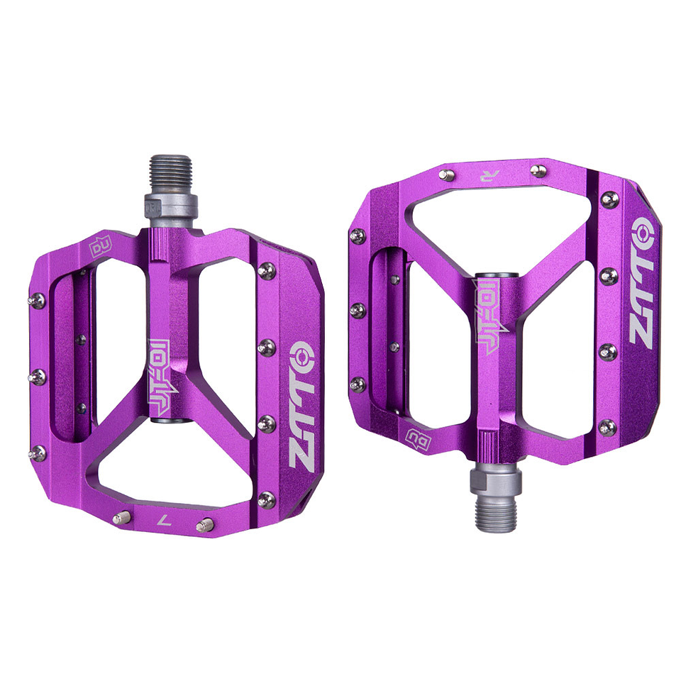 Pedales ZTTO JT-01  Morado Aluminio Eje Cr-Moly 1