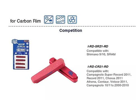 PATINES DE FRENO ICESTOP PARA RUEDA FIBRA DE CARBONO