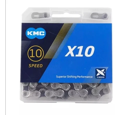 Cadena KMC X10 Balck Silver