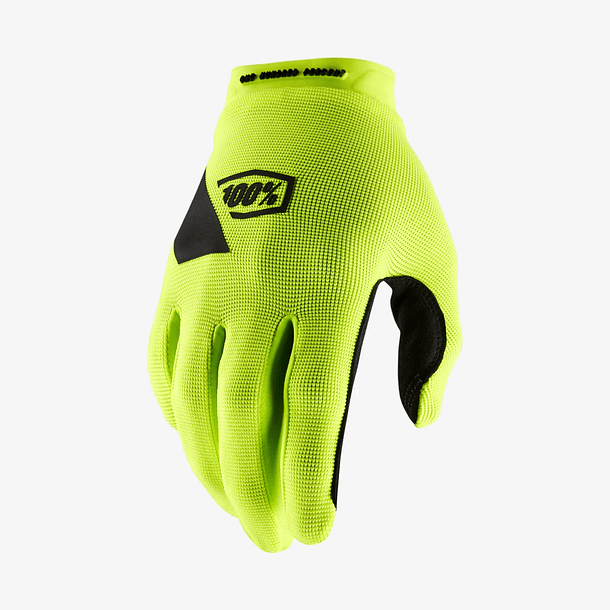 GUANTES 100% RIDECAMP FLUO YELLOW TALLA L 1