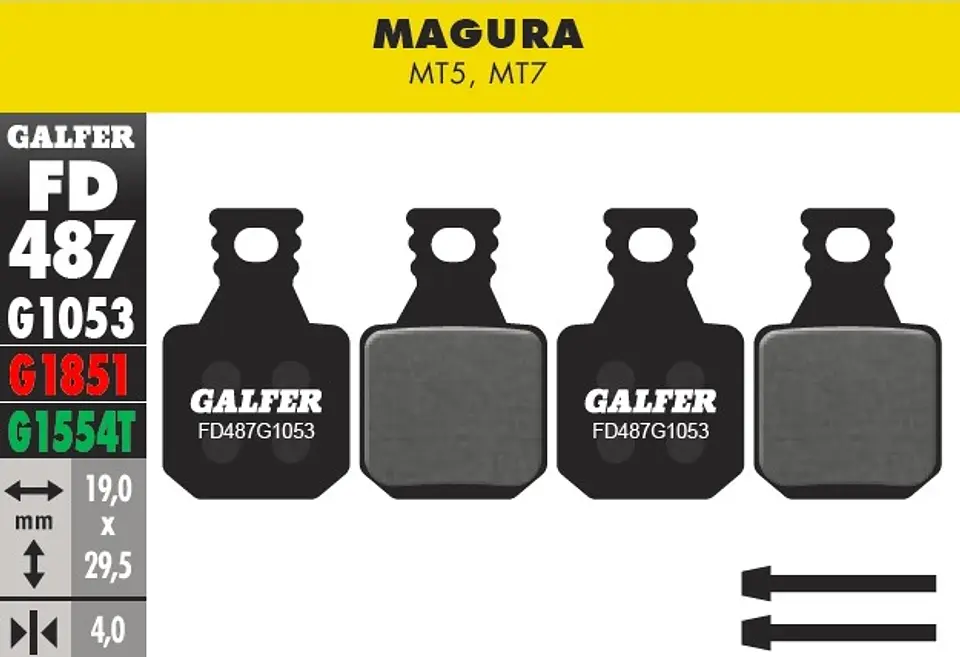GALFER PASTILLAS PARA FRENOS MAGURA MT5 - M7  1