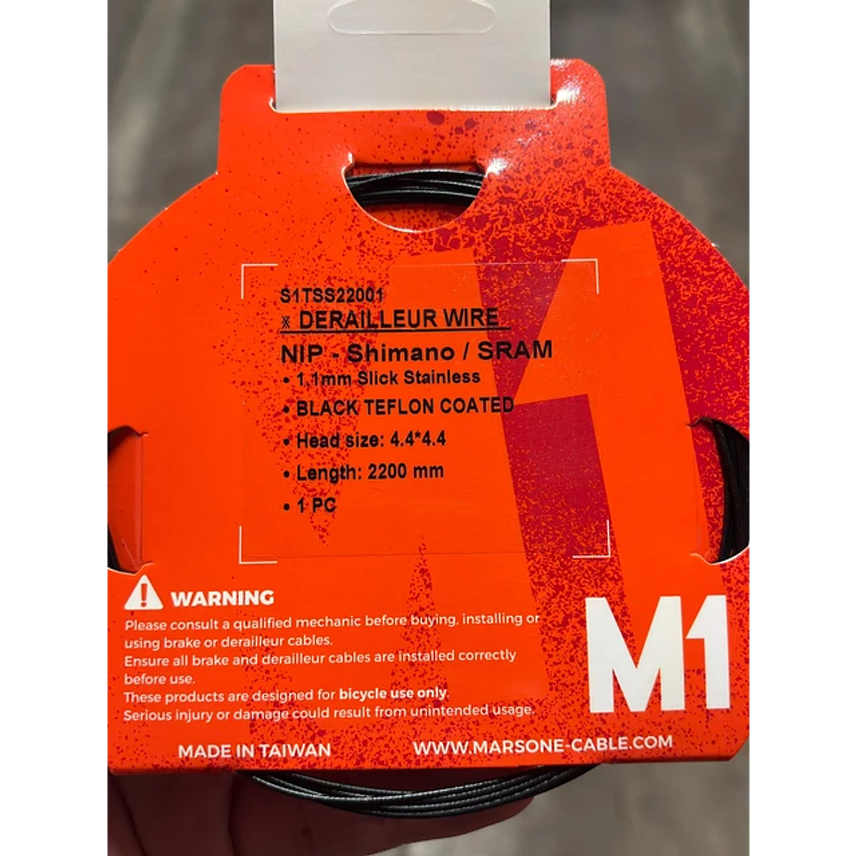 PIOLA DE CAMBIO MARS ONE SRAM  1.1MM x 2,2MT TEFLON 3