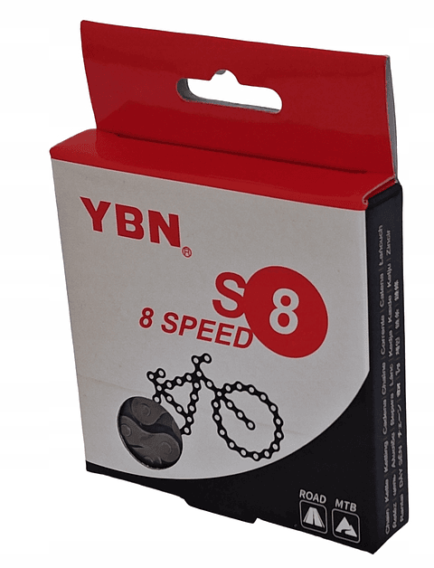 CADENA YBN 8 VEL S8 SILVER 116L