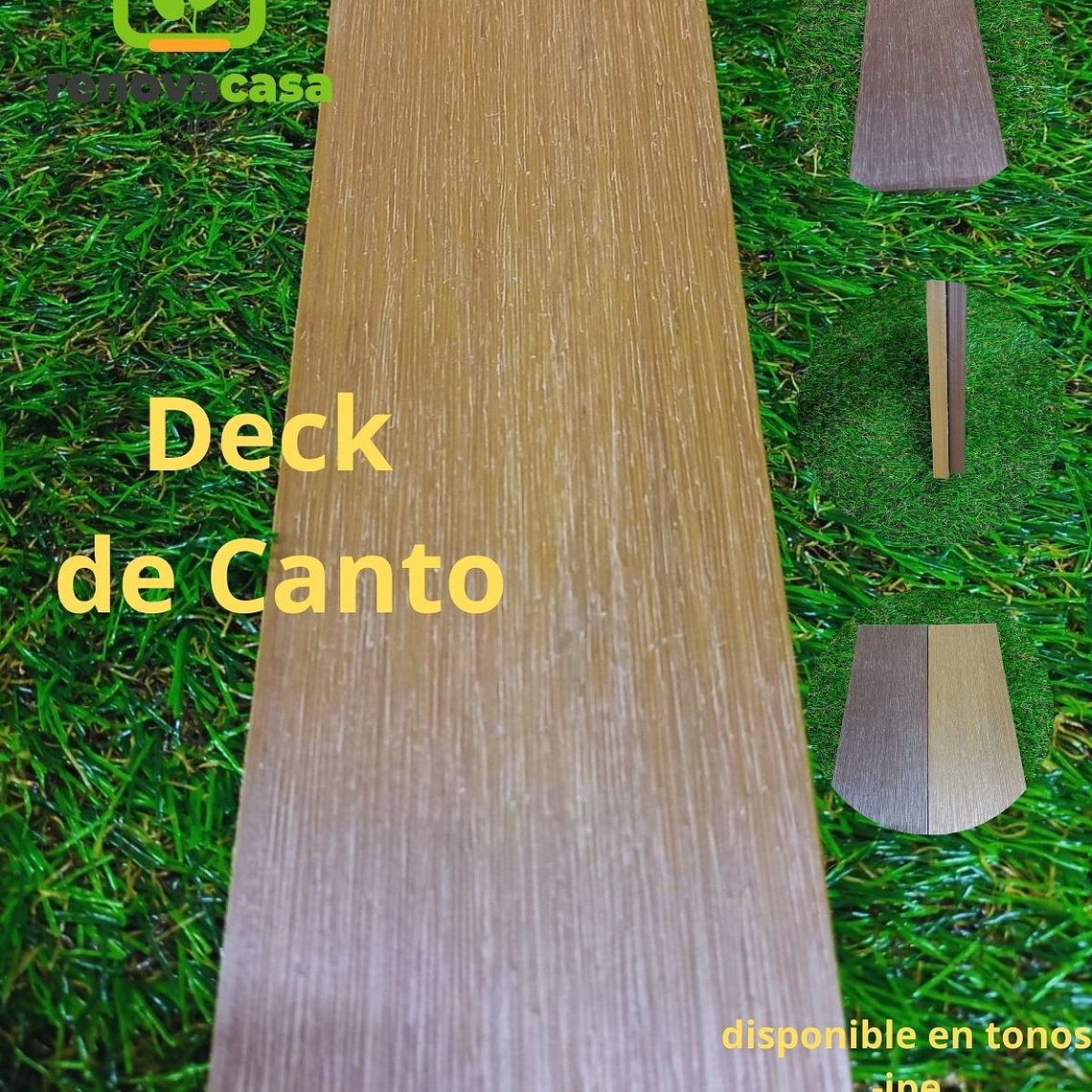Pieza solida WPC para canto color Teak - precio por pieza 1