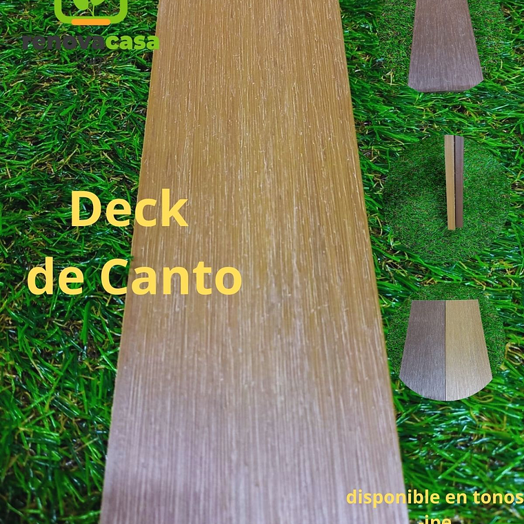 Pieza solida WPC para canto color Teak - precio por pieza 1