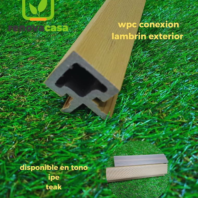 Moldura Esquinero para lambrin exterior color Ipe - precio por pieza 1