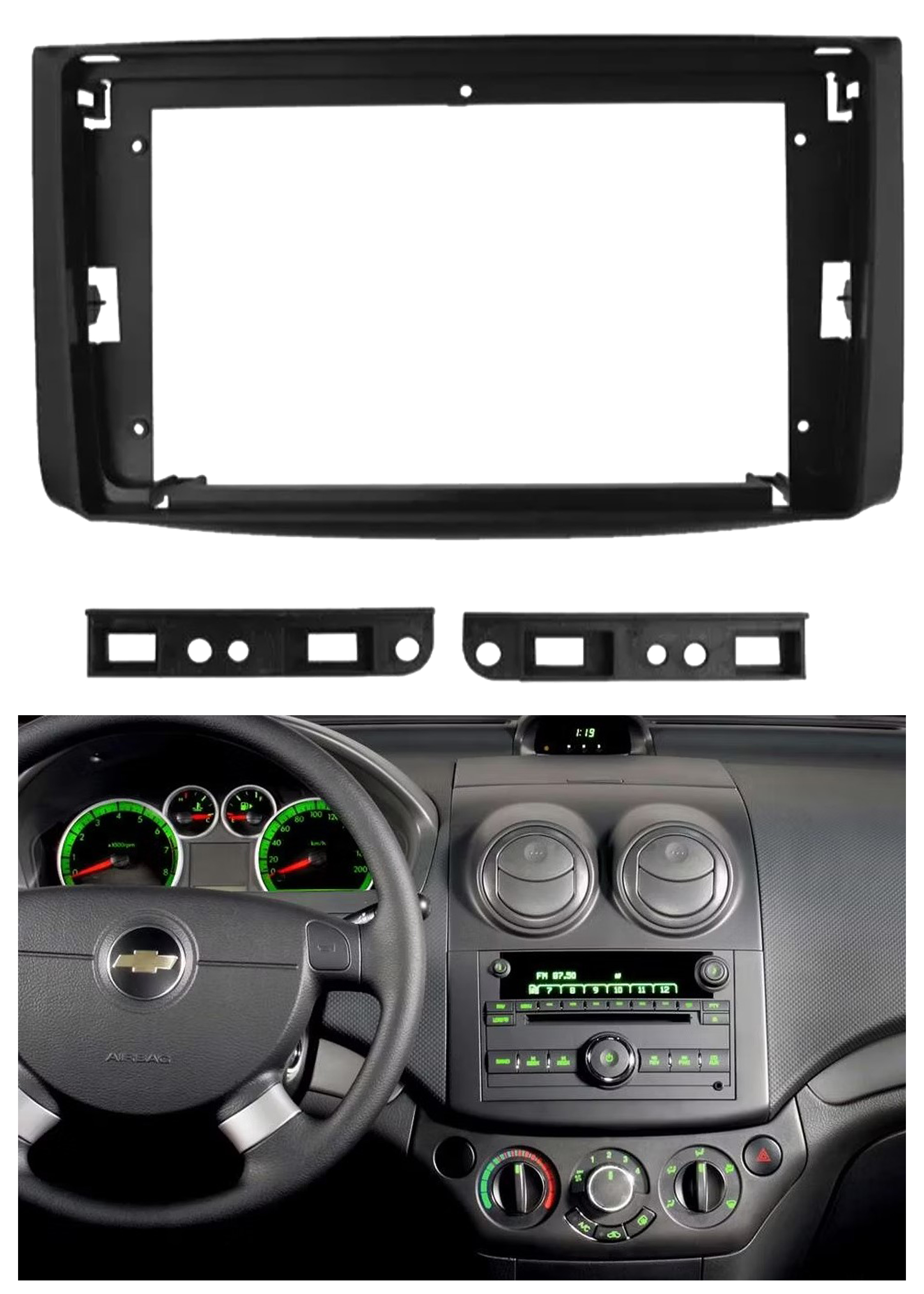 Bisel Adaptador Radio 9 Pulgadas Chevrolet Aveo 1