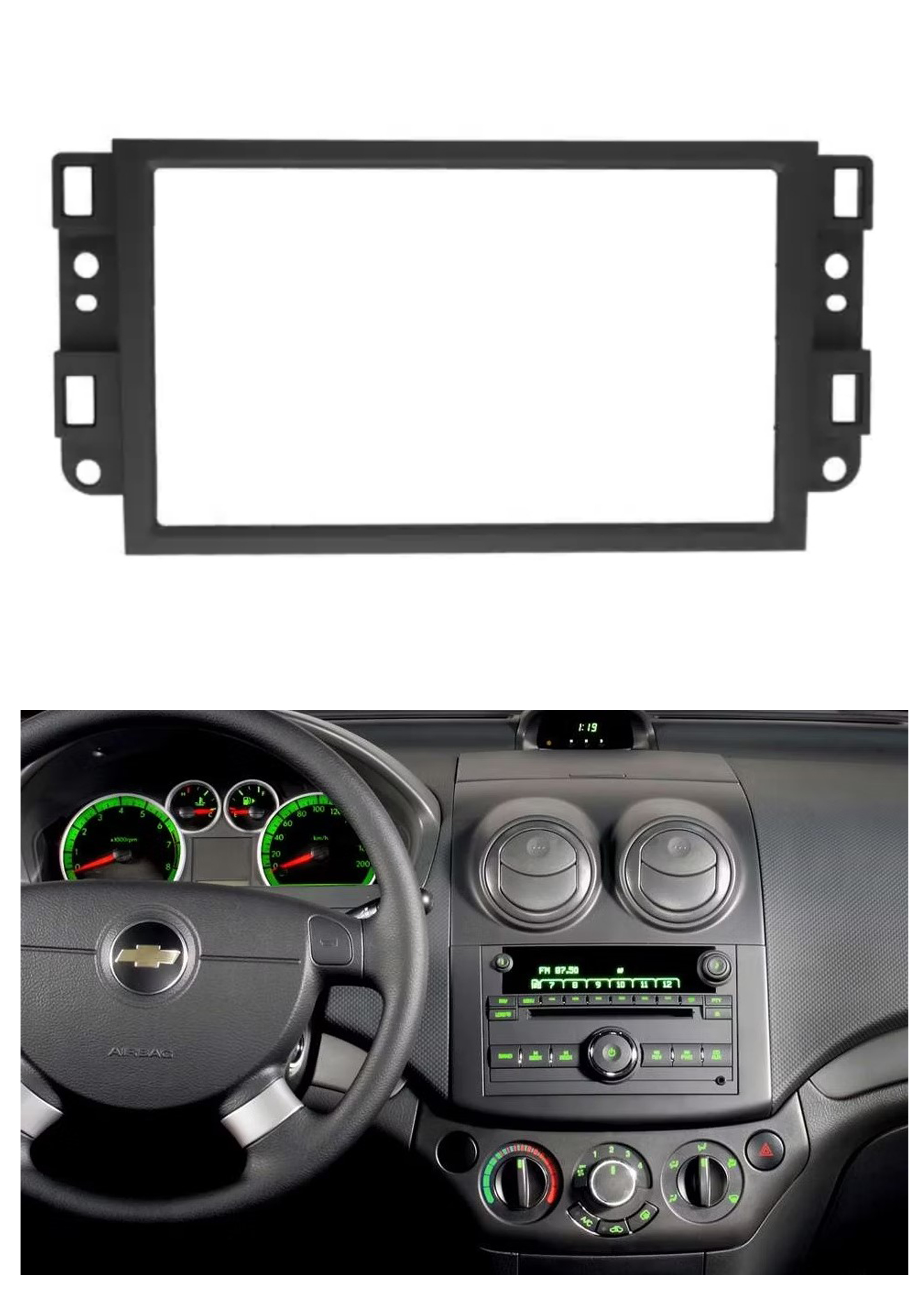 Bisel Adaptador Radio 7 Pulgadas  Chevrolet Aveo 1