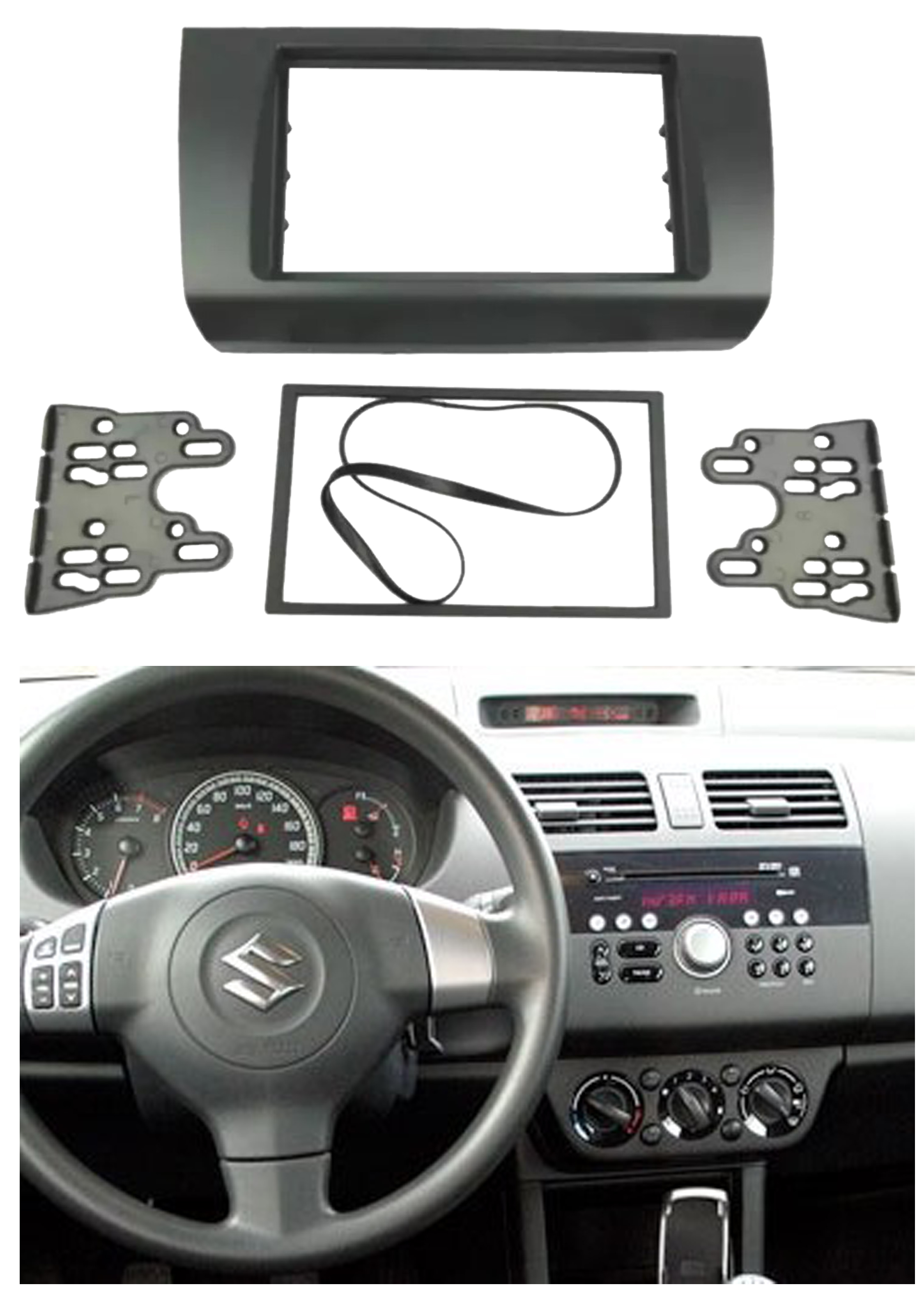 Bisel Adaptador Radio 7 Pulgadas Suzuki Swift Año 2004-2009 1
