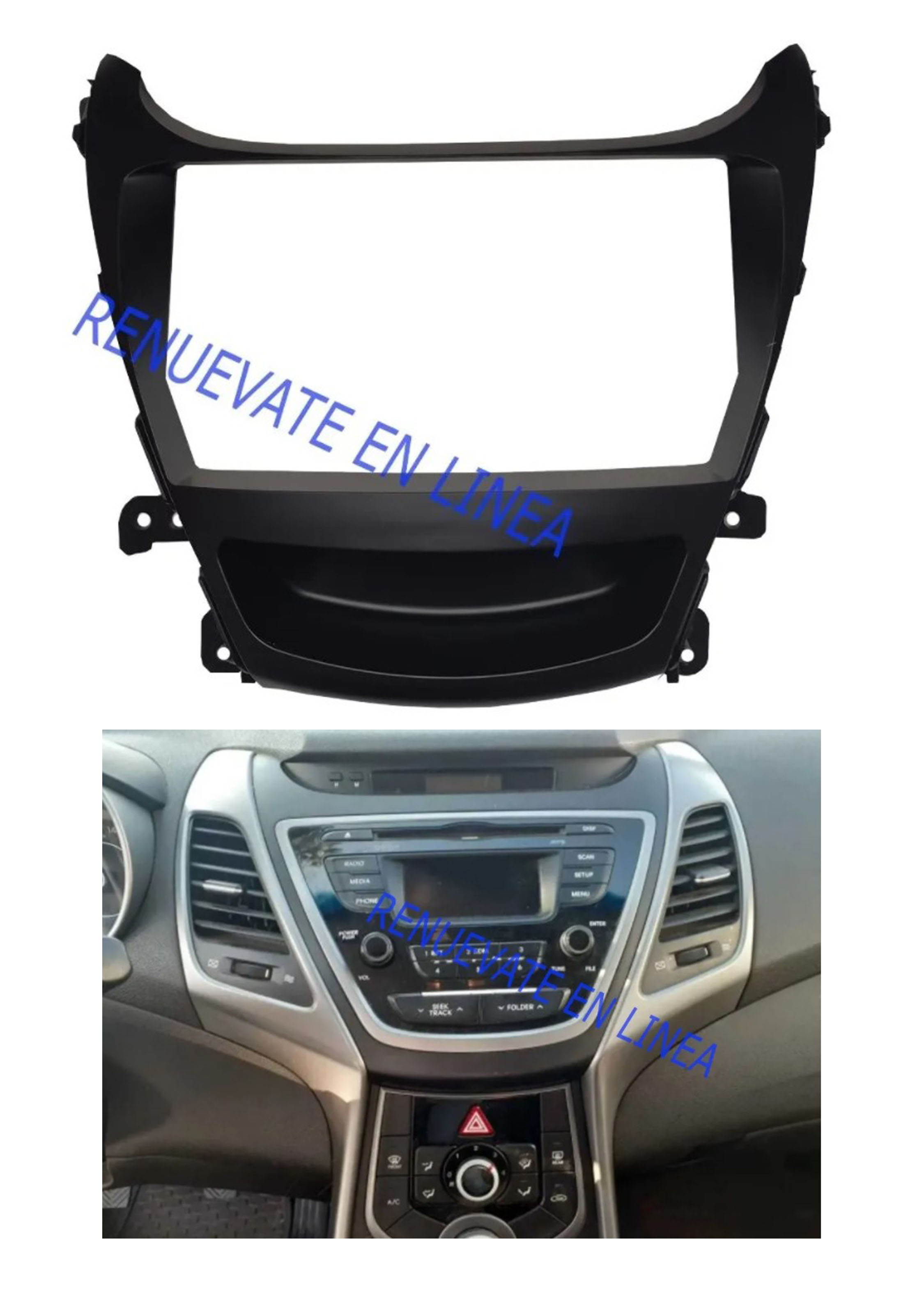 Bisel Adaptador Radio 9 Pulgadas Hyundai Elantra 1