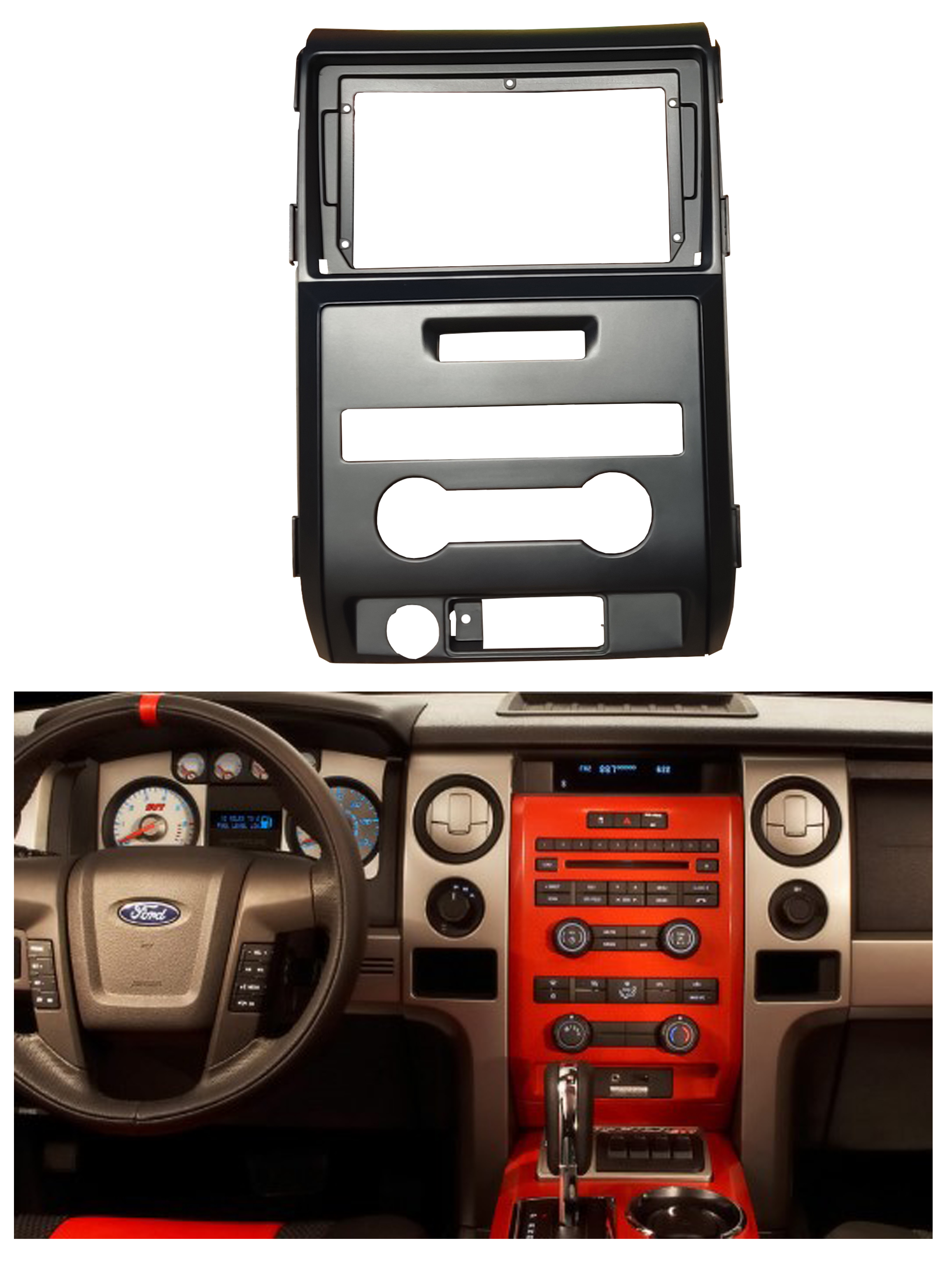 Bisel Adaptador Radio 9 Pulgadas Ford F150 Raptor 1