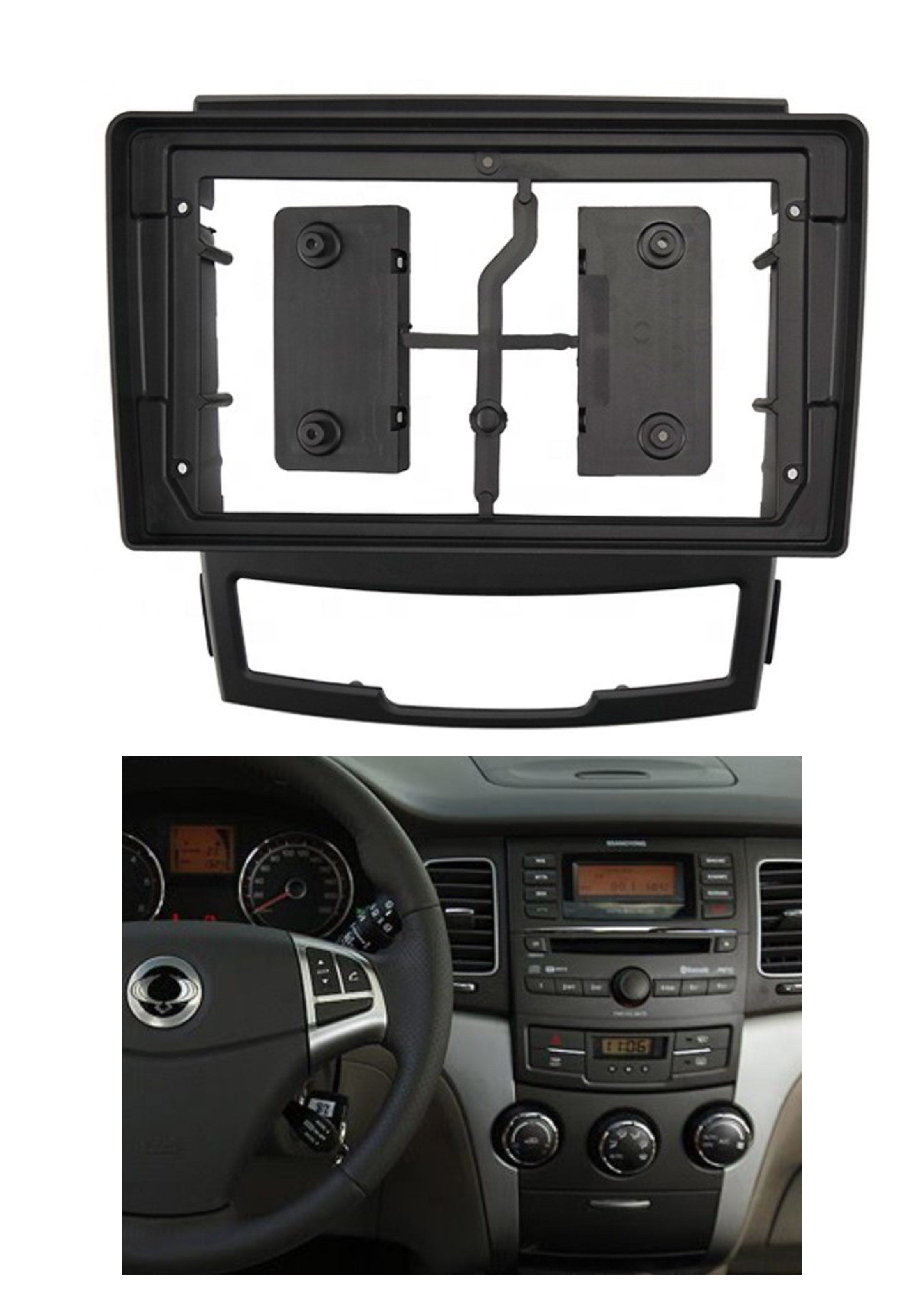 Bisel Adaptador Radio 9 Pulgadas Ssangyong Korando 2