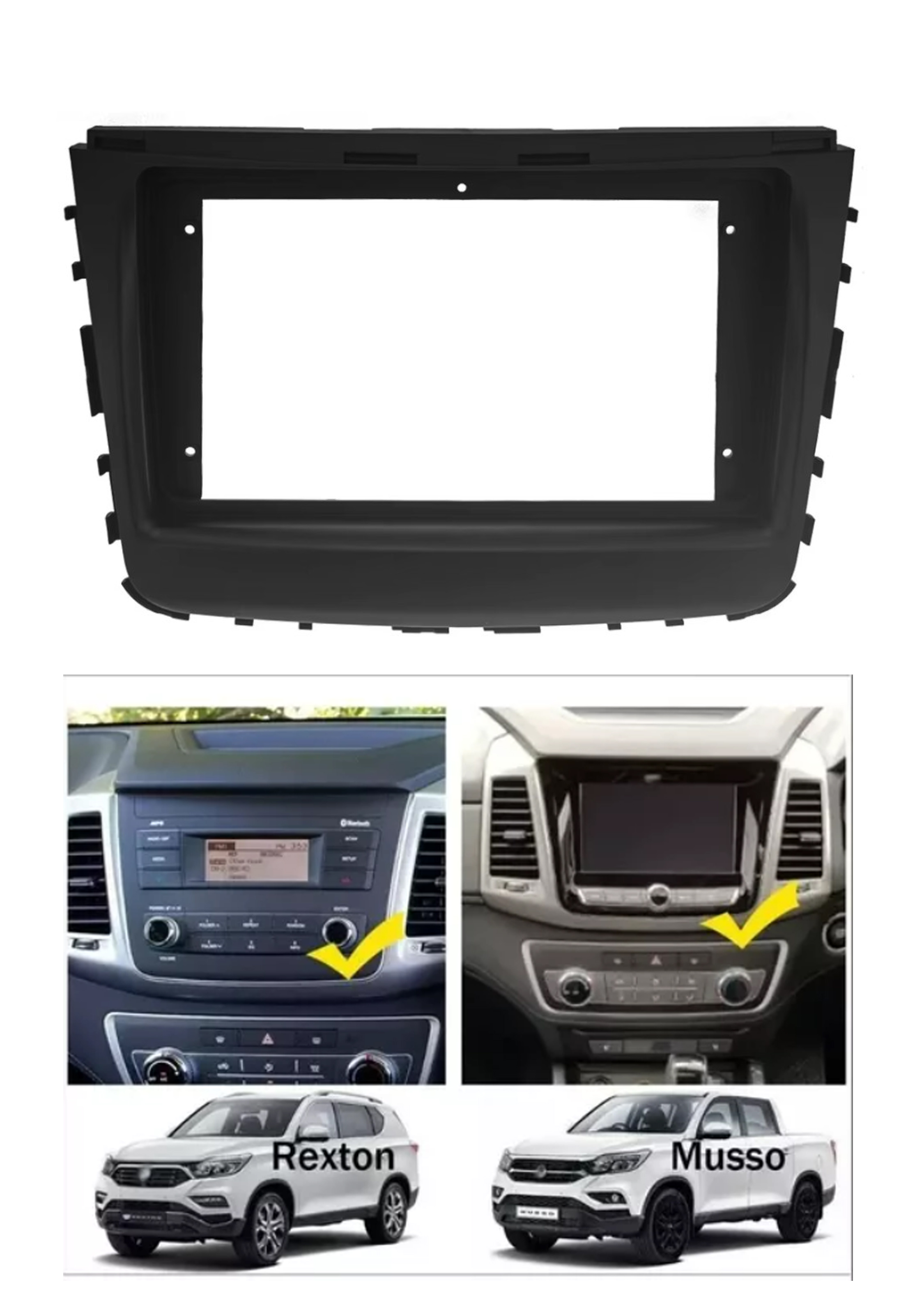 Bisel Adaptador Radio 9 Pulgadas Ssangyong Musso / Ssangyong Rexton 1
