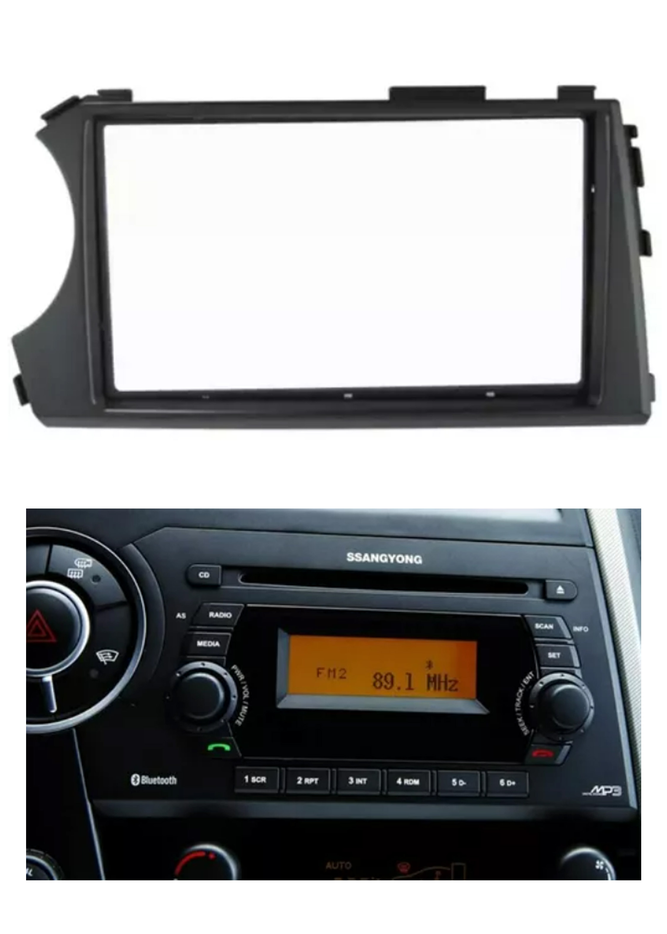 Bisel Adaptador Radio 9 Pulgadas Ssangyong Actyon Y Korando 1