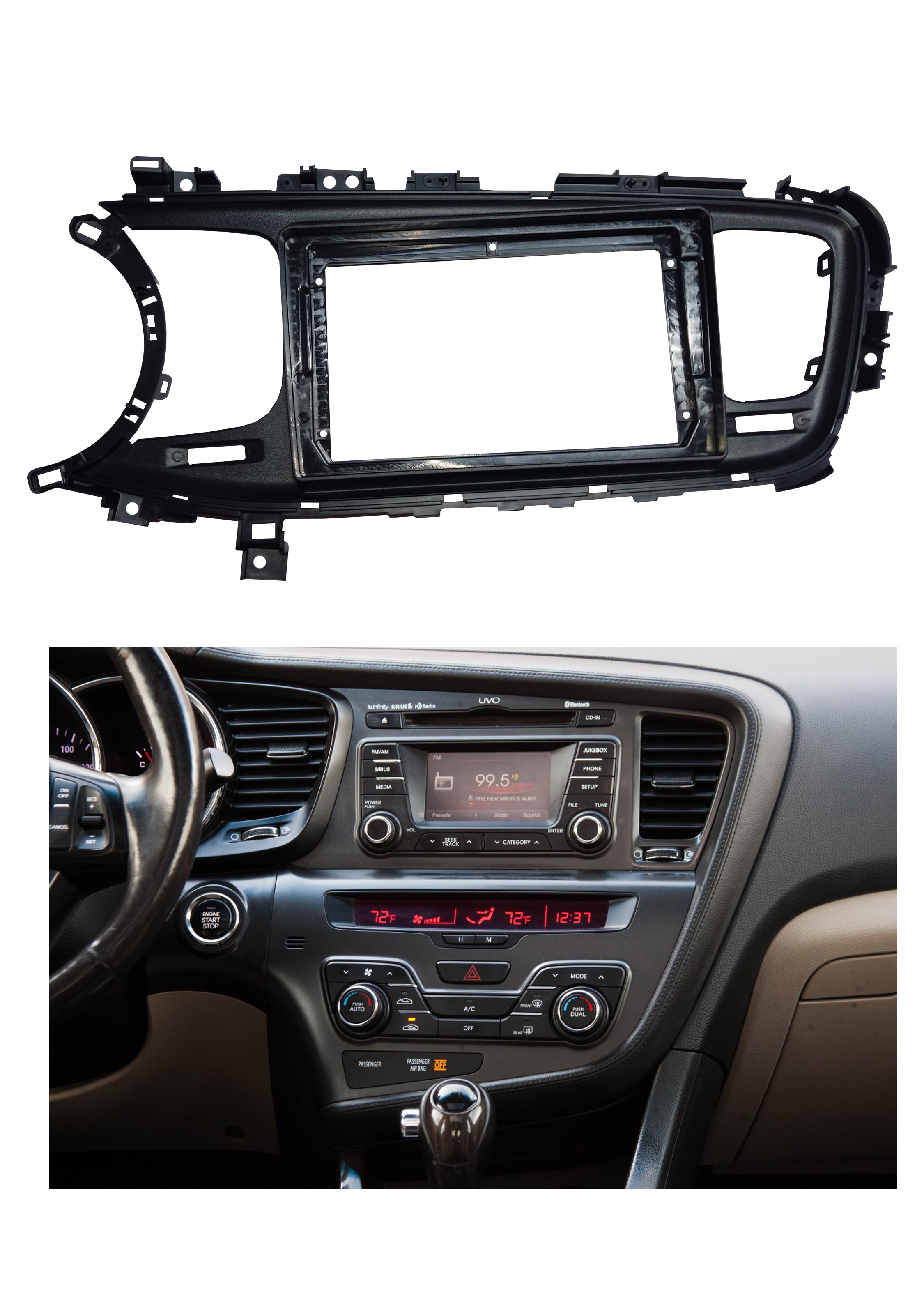 Bisel Adaptador Radio 9 Pulgadas  Kia Optima 1