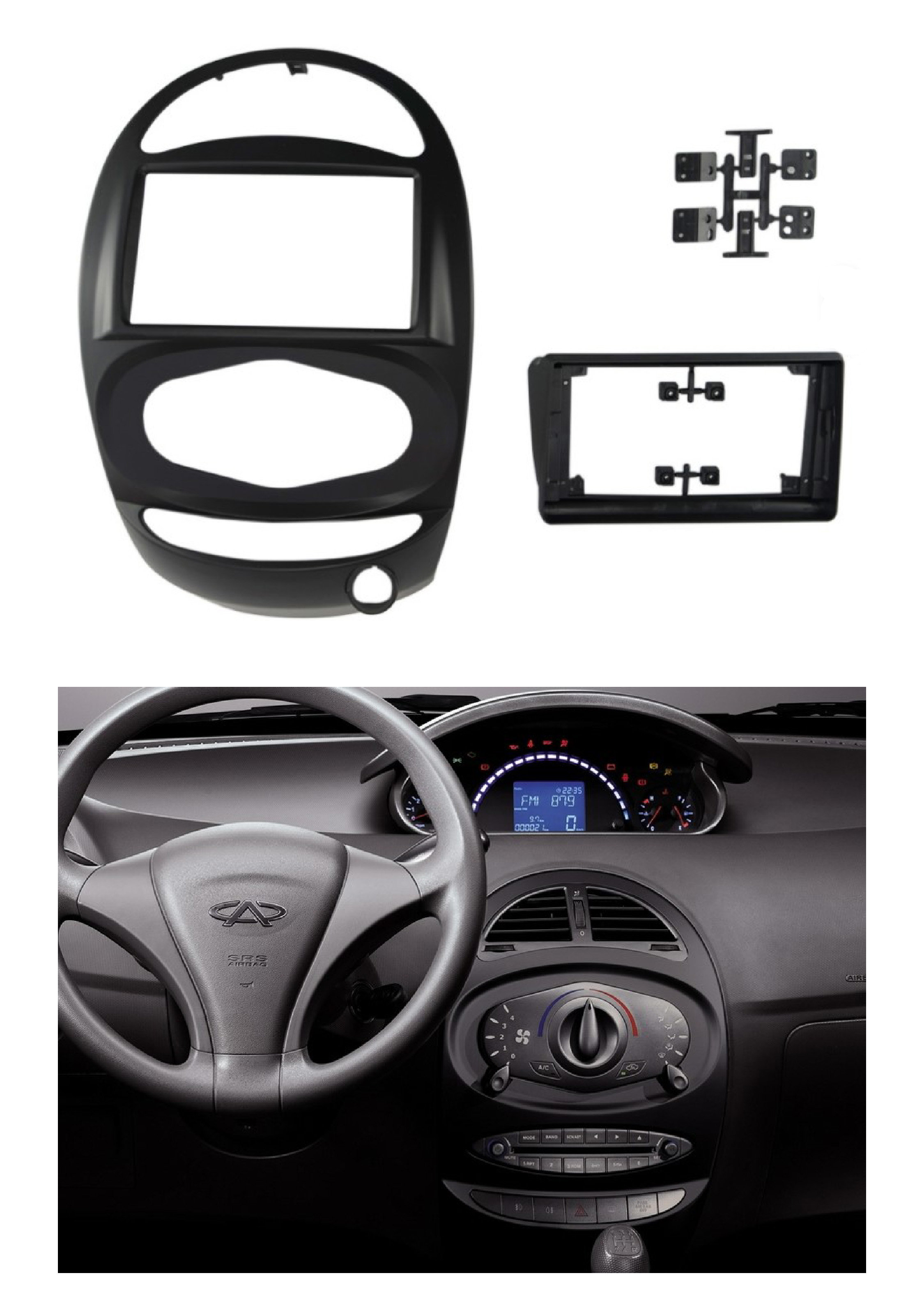 Bisel Adaptador Radio 9 Pulgadas Chery Beat 1