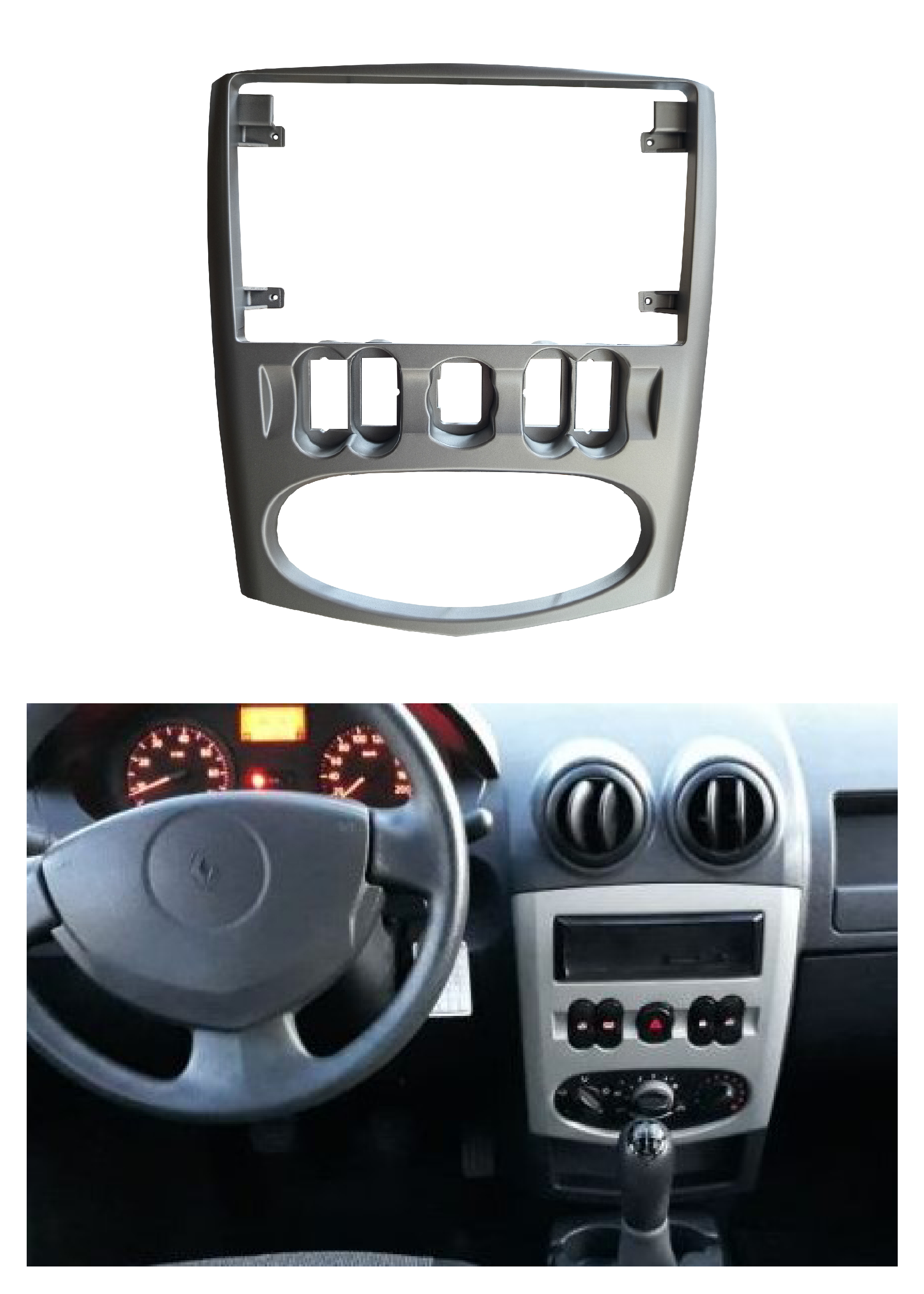 Bisel Adaptador Radio 9 Pulgadas Renault Logan 1
