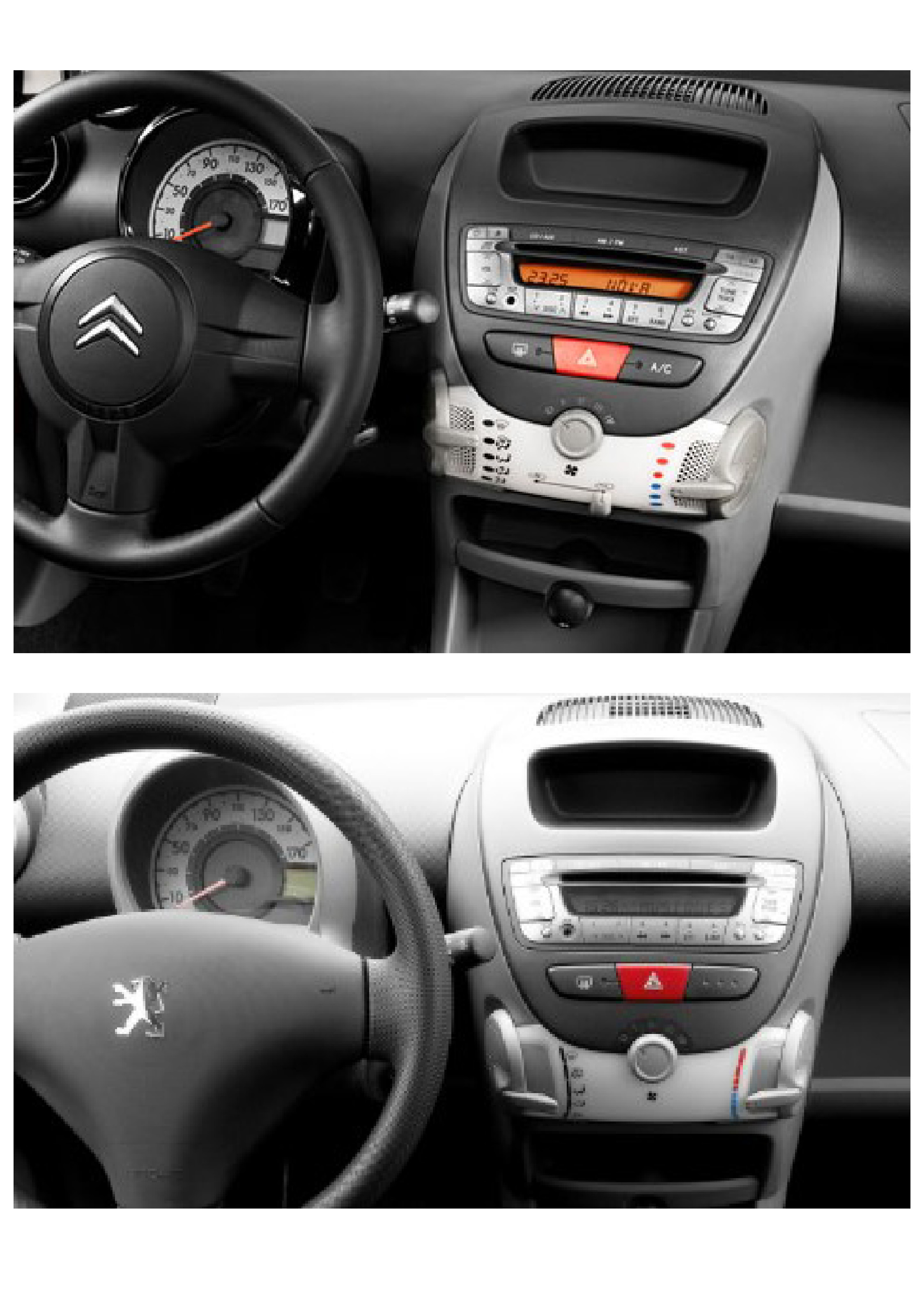 Bisel Adaptador Radio 9 Pulgadas Citroen C1  / Peugeot 107 3