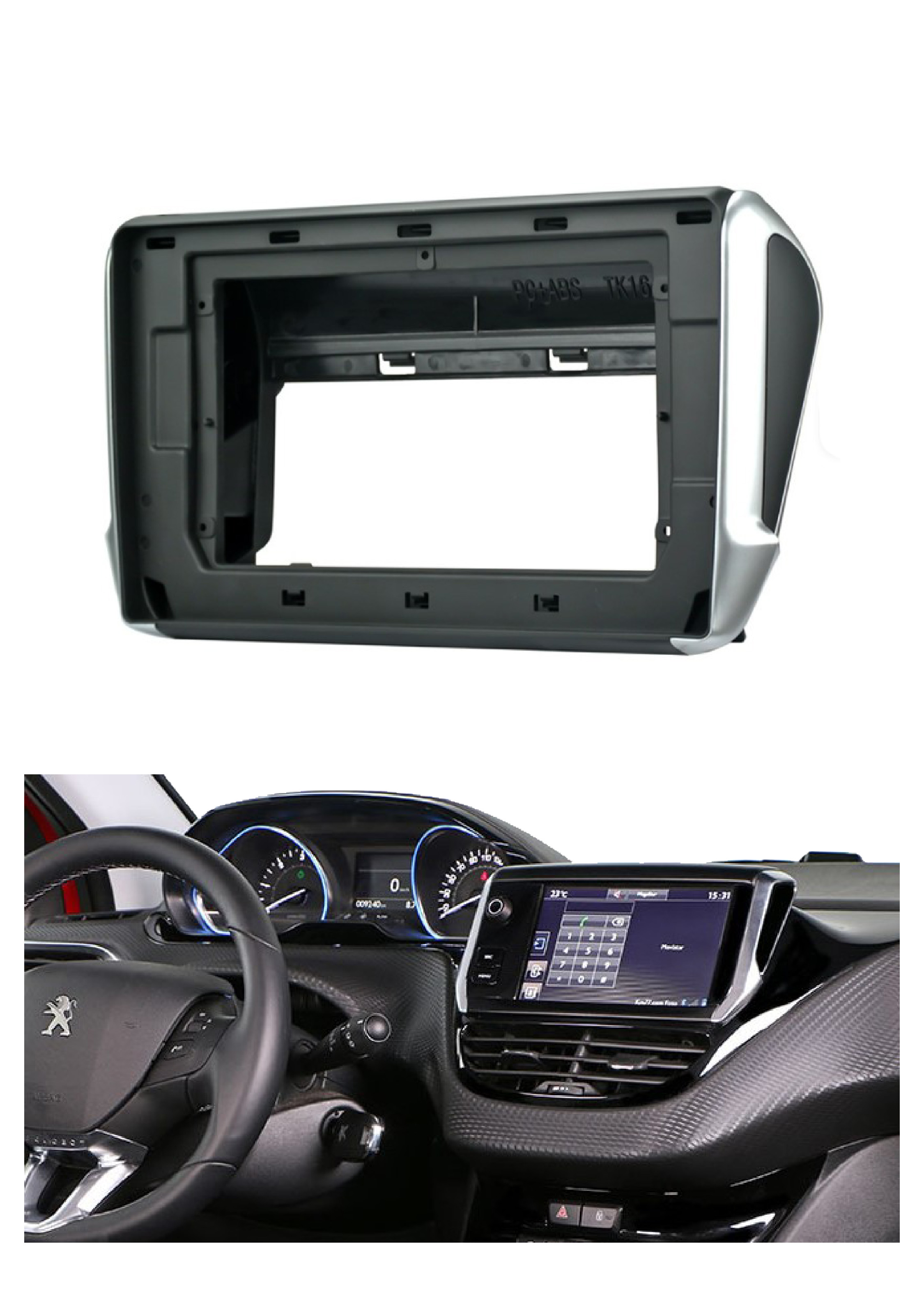 Bisel Adaptador Radio 9 Pulgadas Peugeot 2008 1