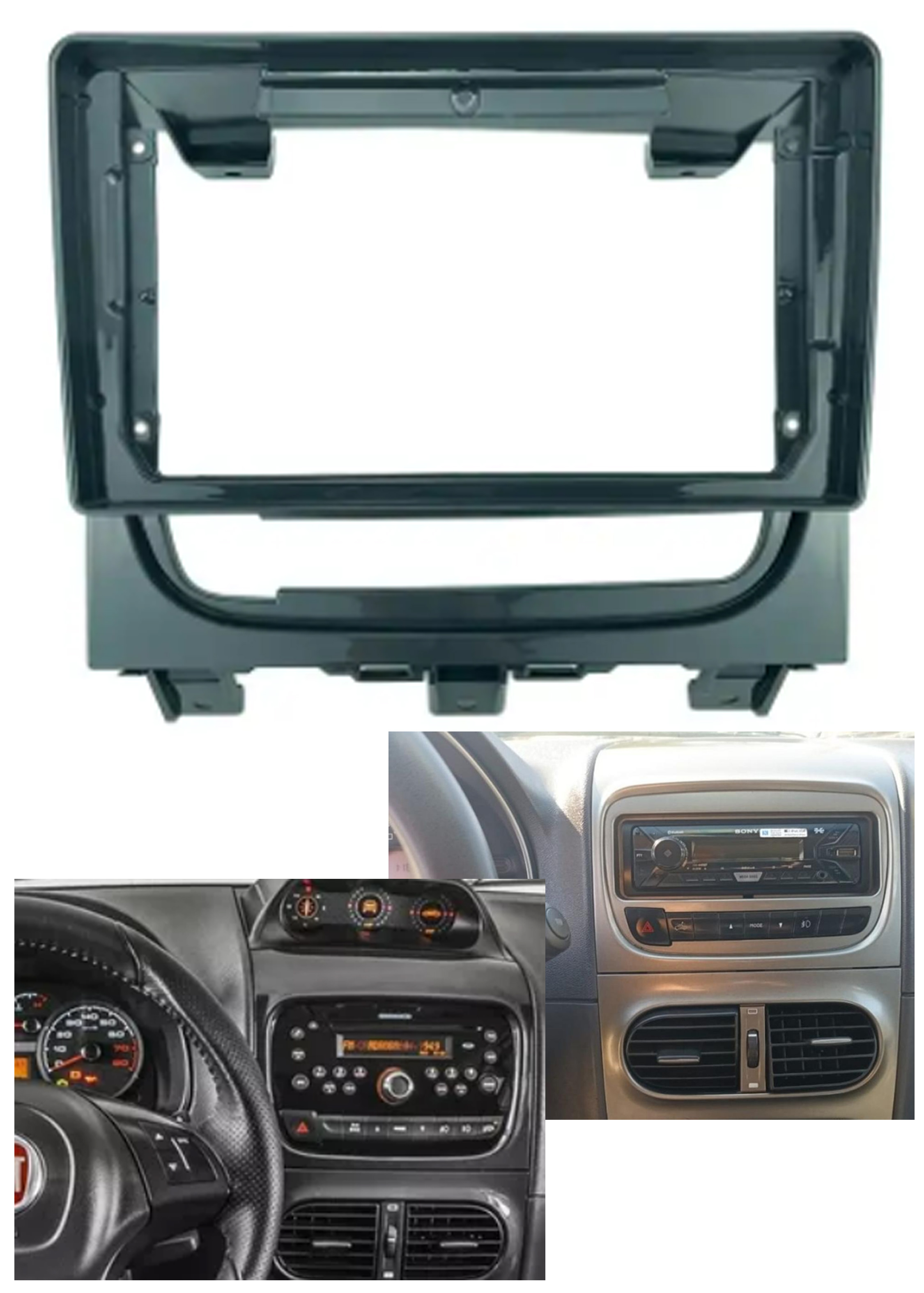 Bisel Adaptador Radio 9 Pulgadas Fiat Strada / Ram 700 1