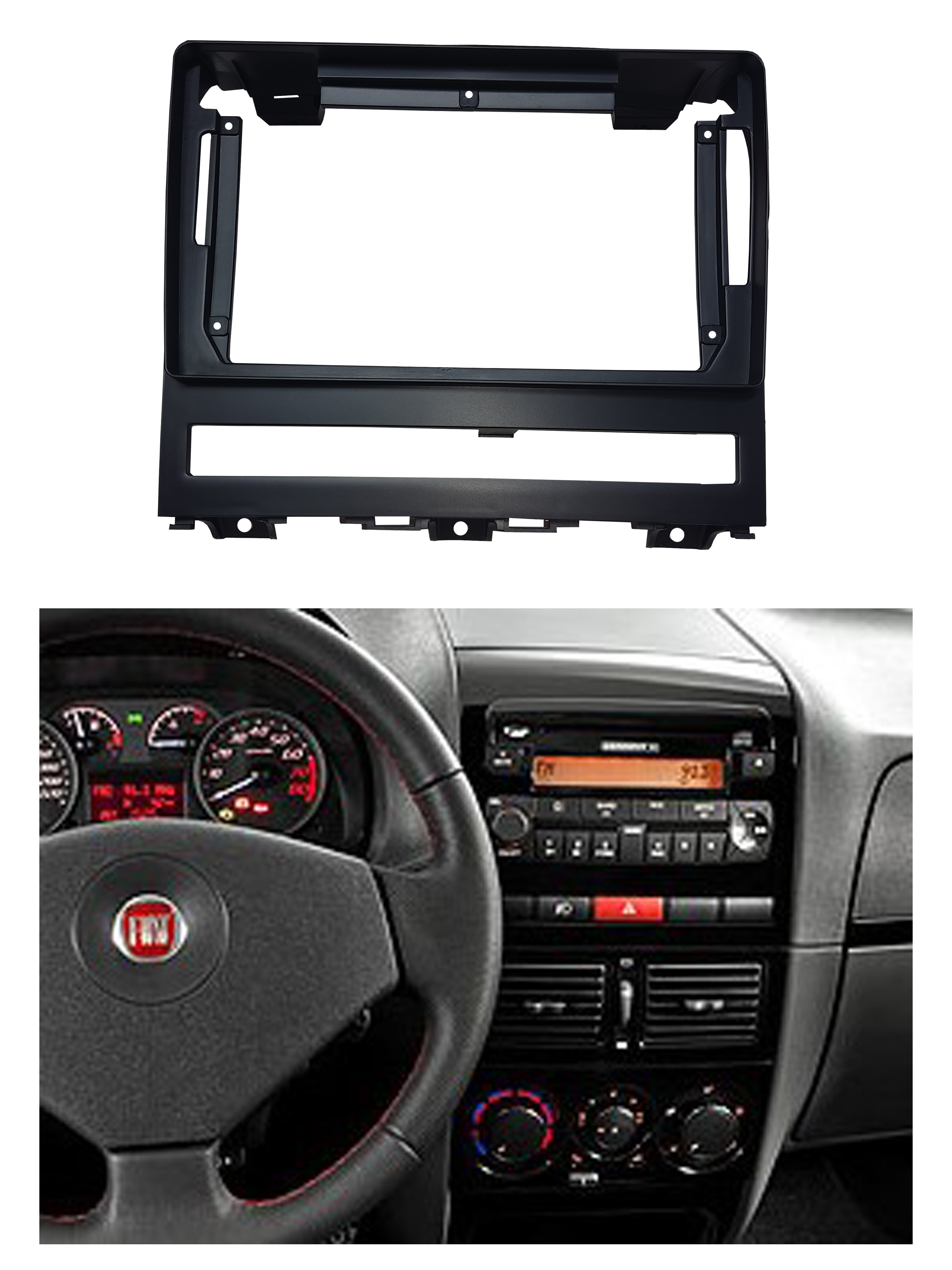 Bisel Adaptador Radio 9 Pulgadas Fiat Strada  1