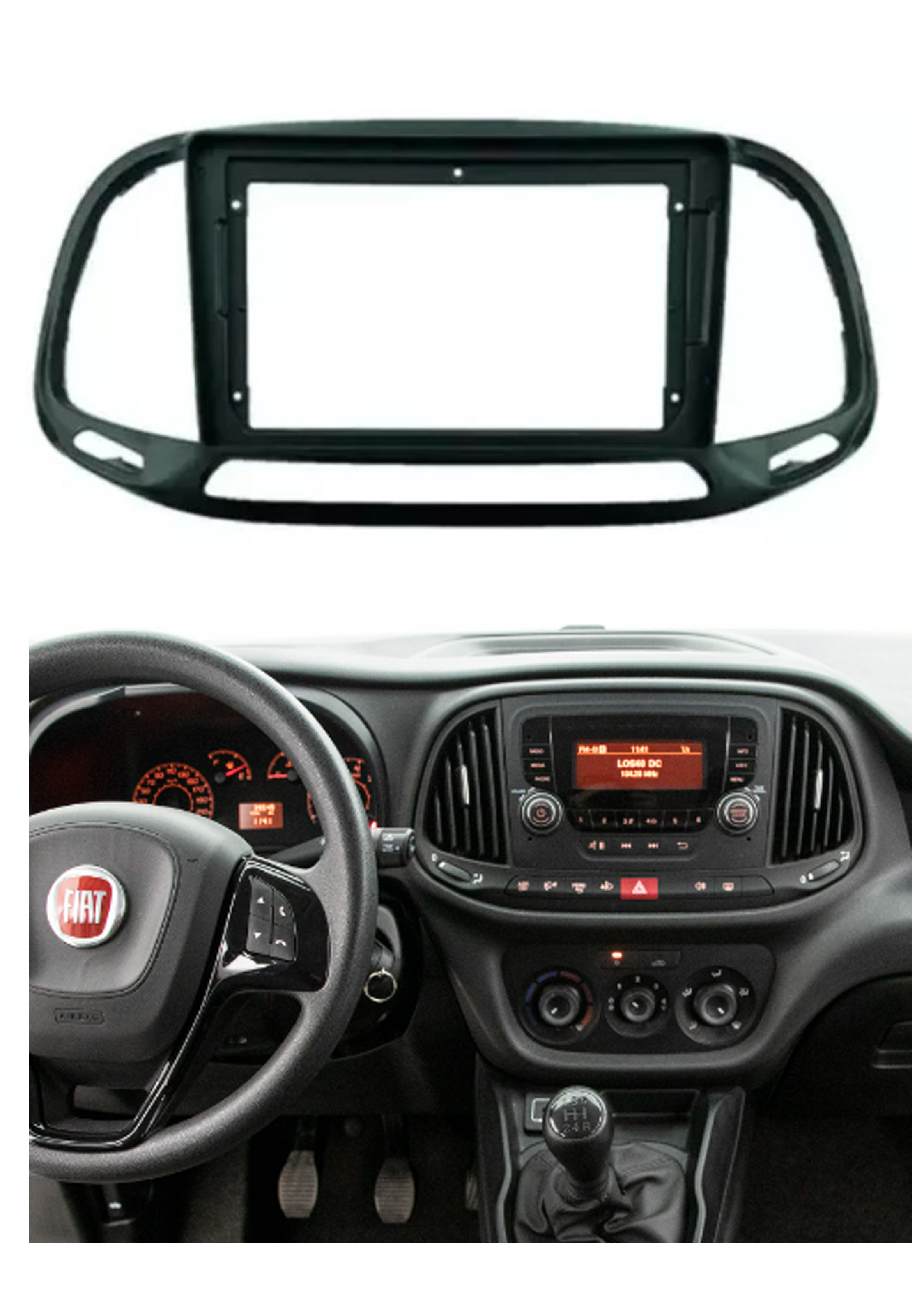 Bisel Adaptador Radio 9 Pulgadas Ram V1000 / Fiat Doblo 1