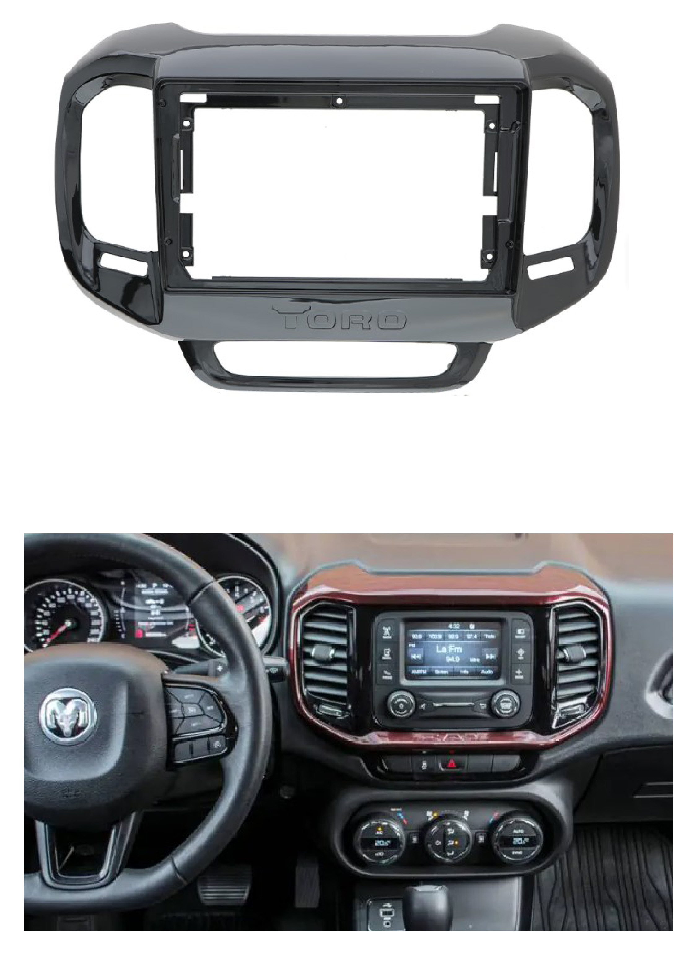 Bisel Adaptador Radio 9 Pulgadas Ram 1000 1