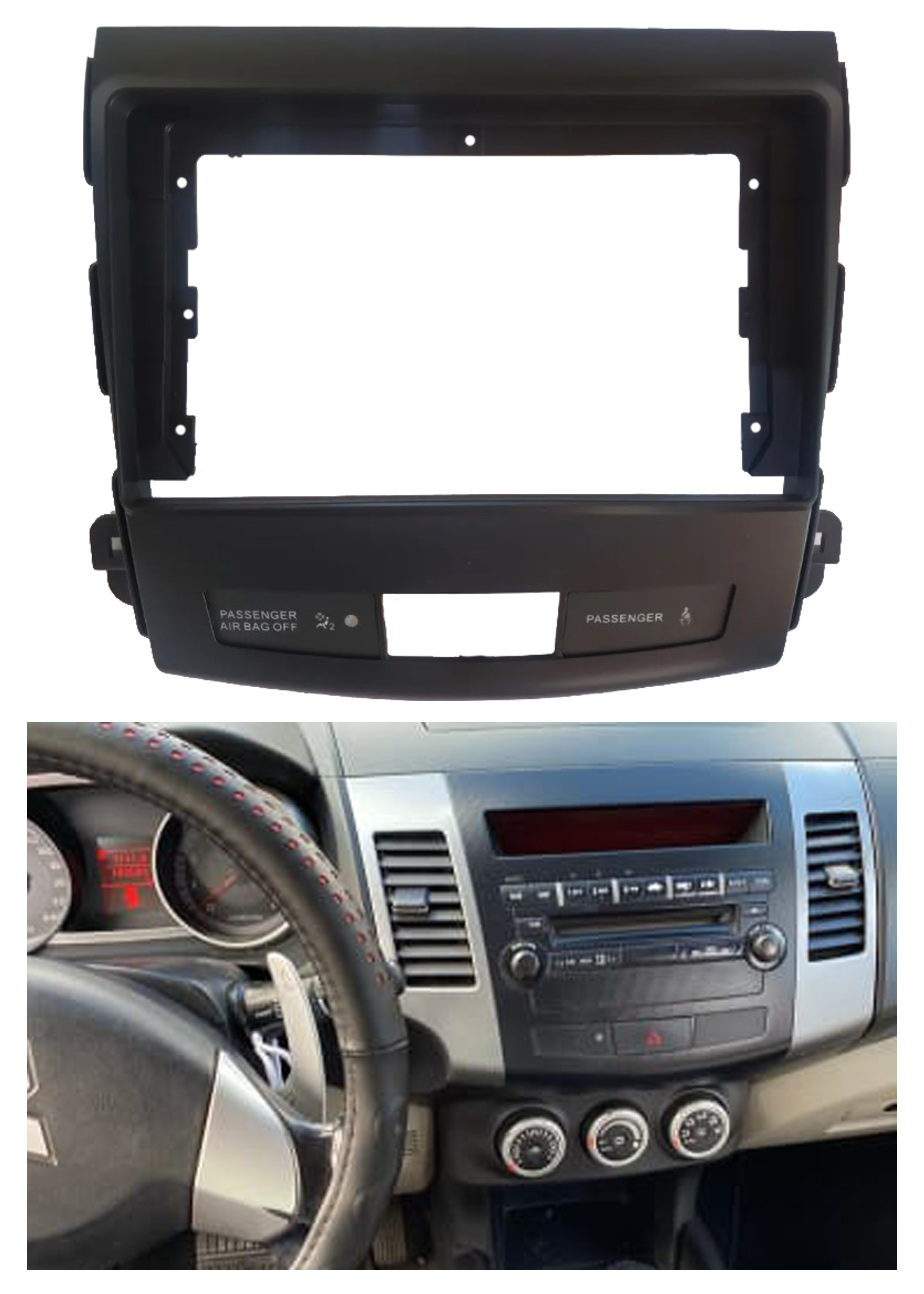 Bisel Adaptador Radio 9 Pulgadas Mitsubishi Outlander 1