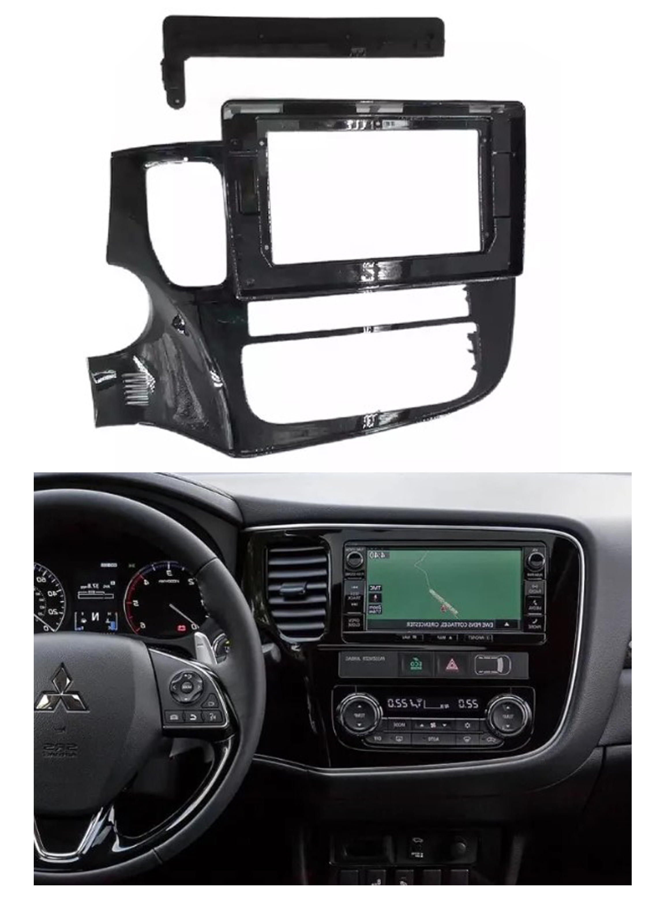 Bisel Adaptador Radio 9 Pulgadas Mitsubishi Outlander  1
