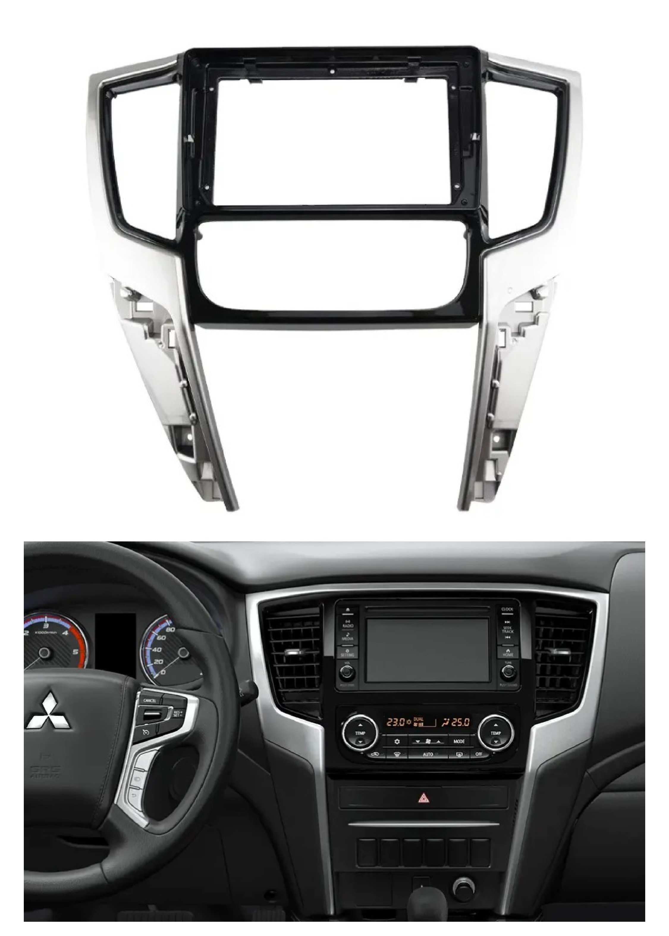 Bisel Adaptador Radio 9 Pulgadas Mitsubishi L200 1