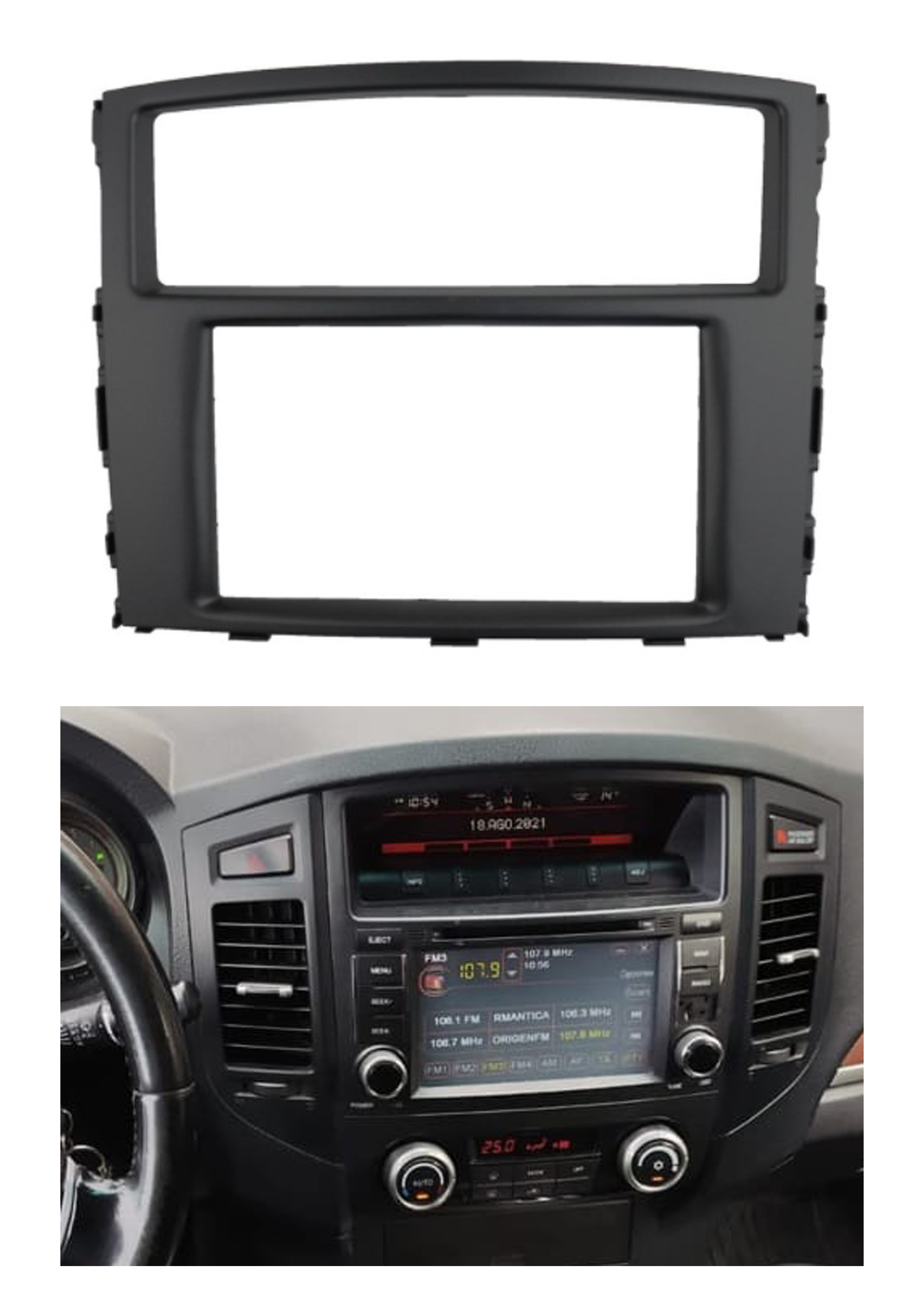 Bisel Adaptador Radio 9 Pulgadas Mitsubishi Montero 1
