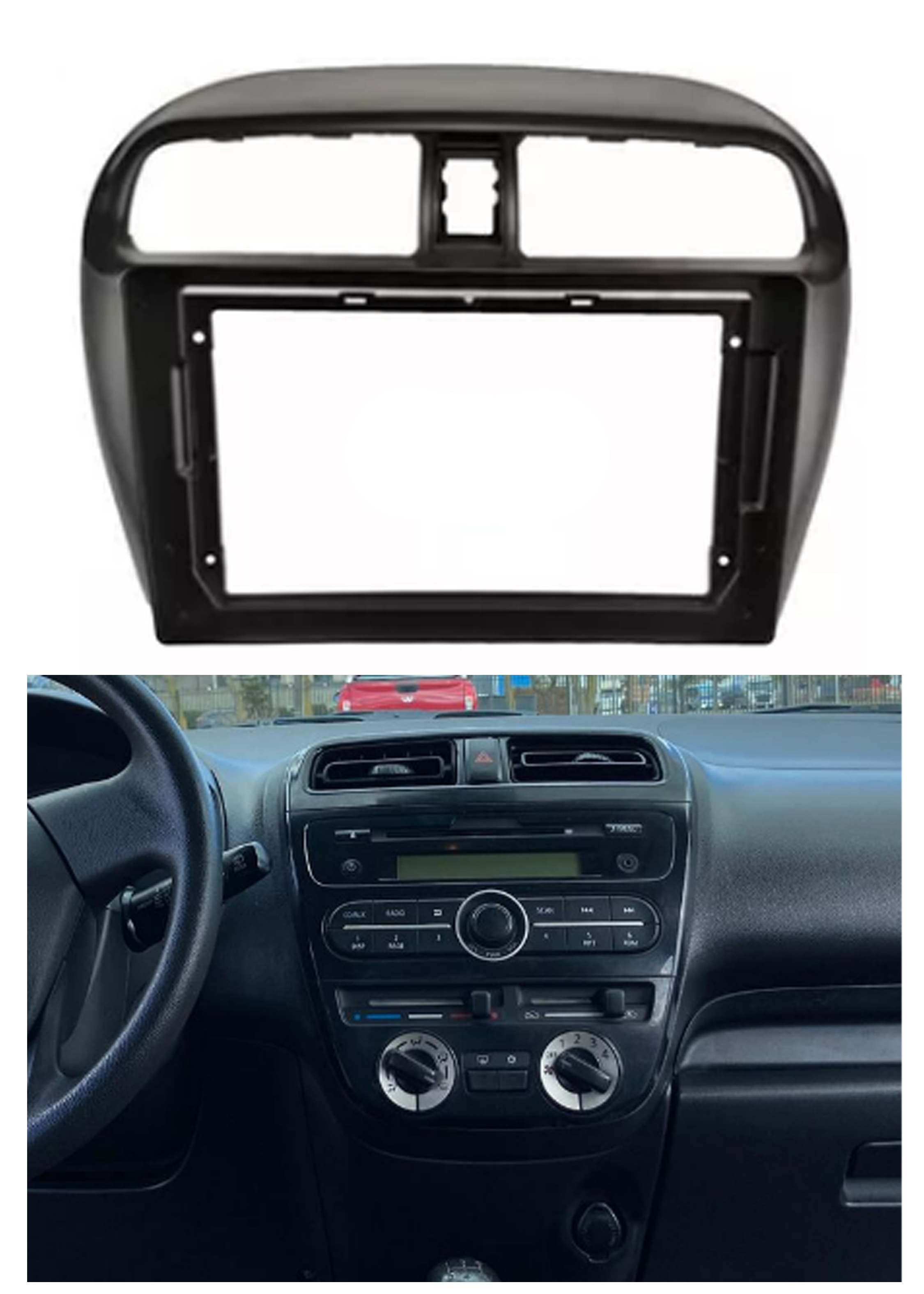 Bisel Adaptador Radio 9 Pulgadas Mitsubishi Mirage  1