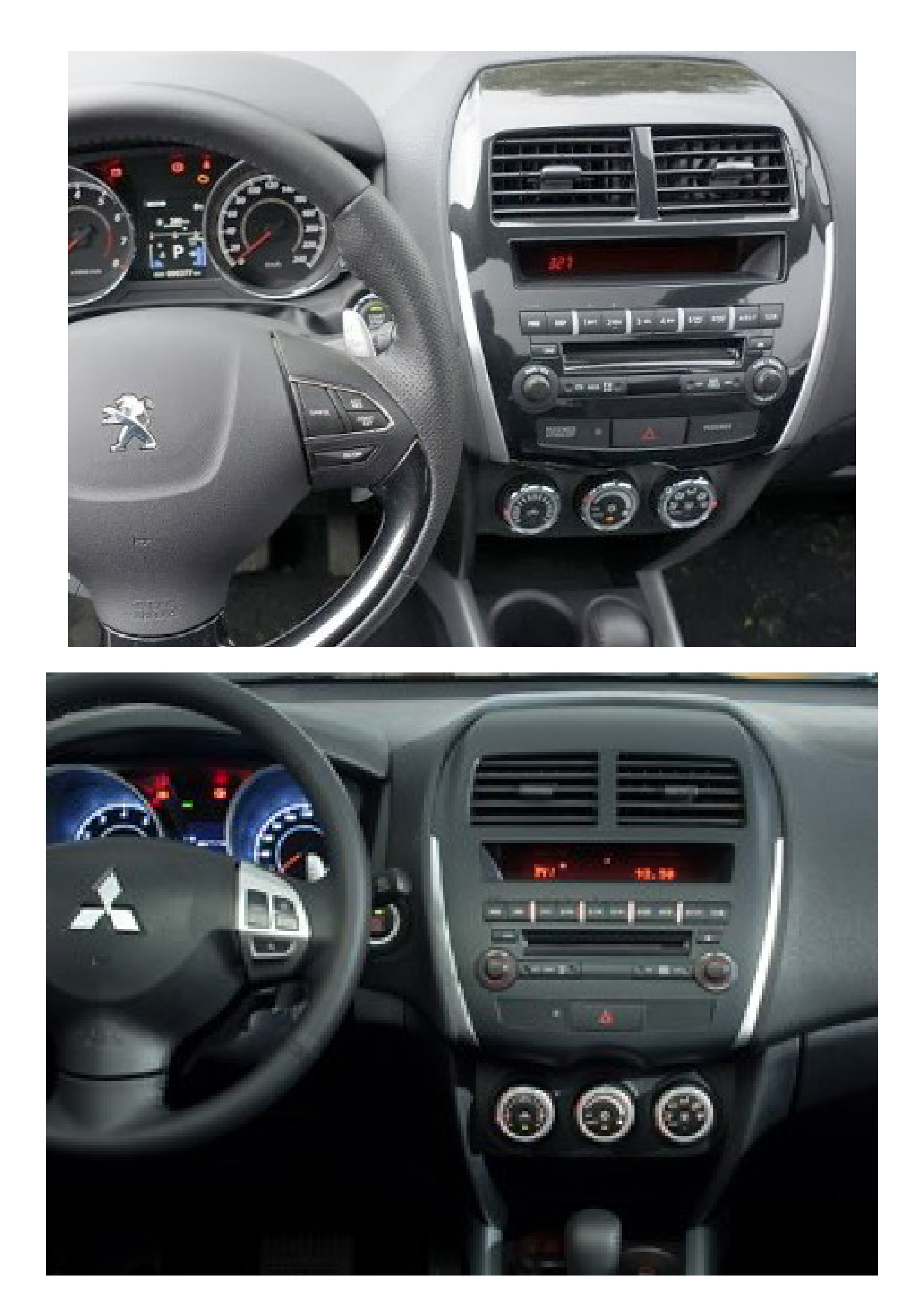 Bisel Adaptador Radio 9 Pulgadas Peugeot 4008 / Mitsubishi Asx 3