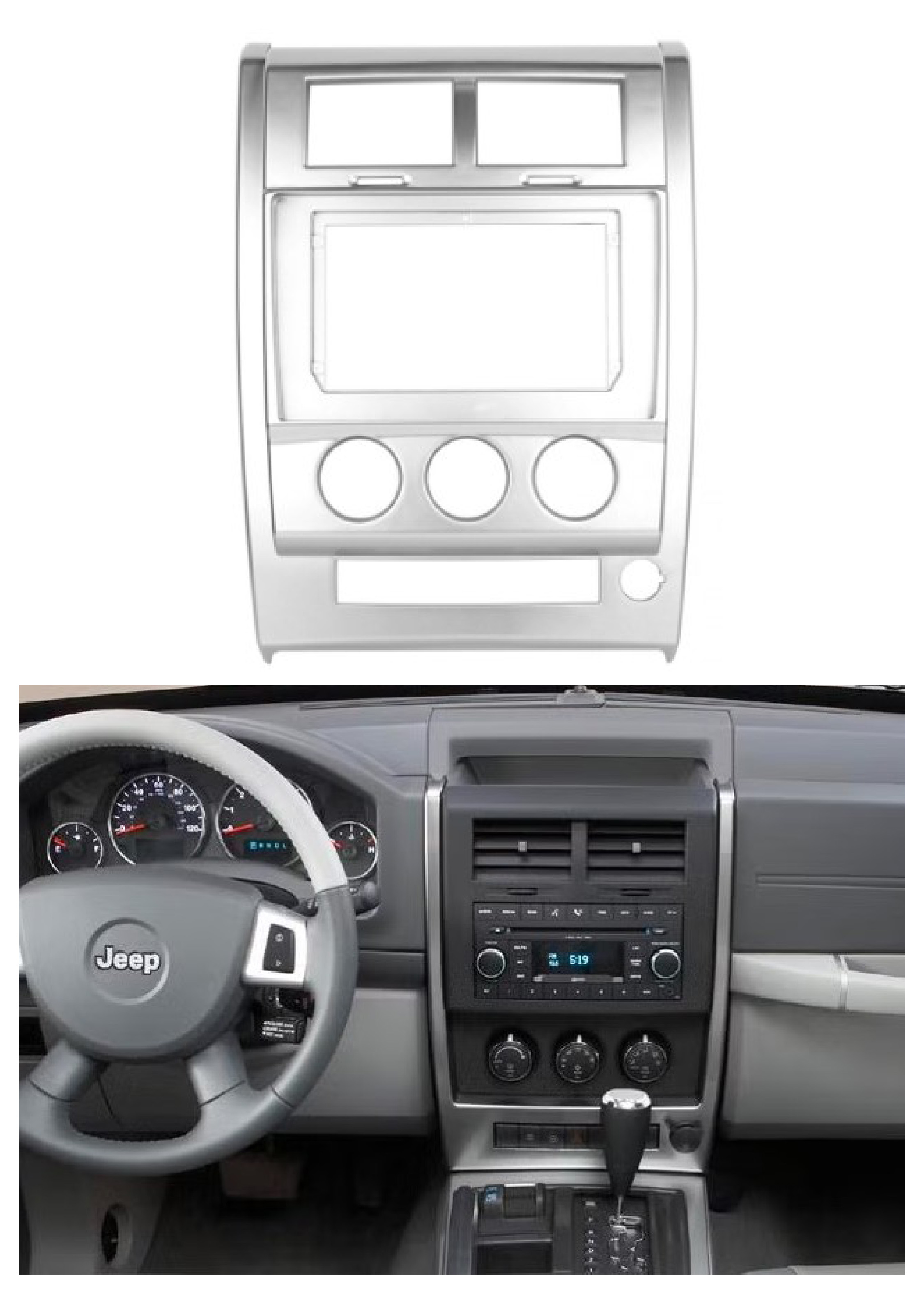 Bisel Adaptador Radio 9 Pulgadas Jeep Liberty 1