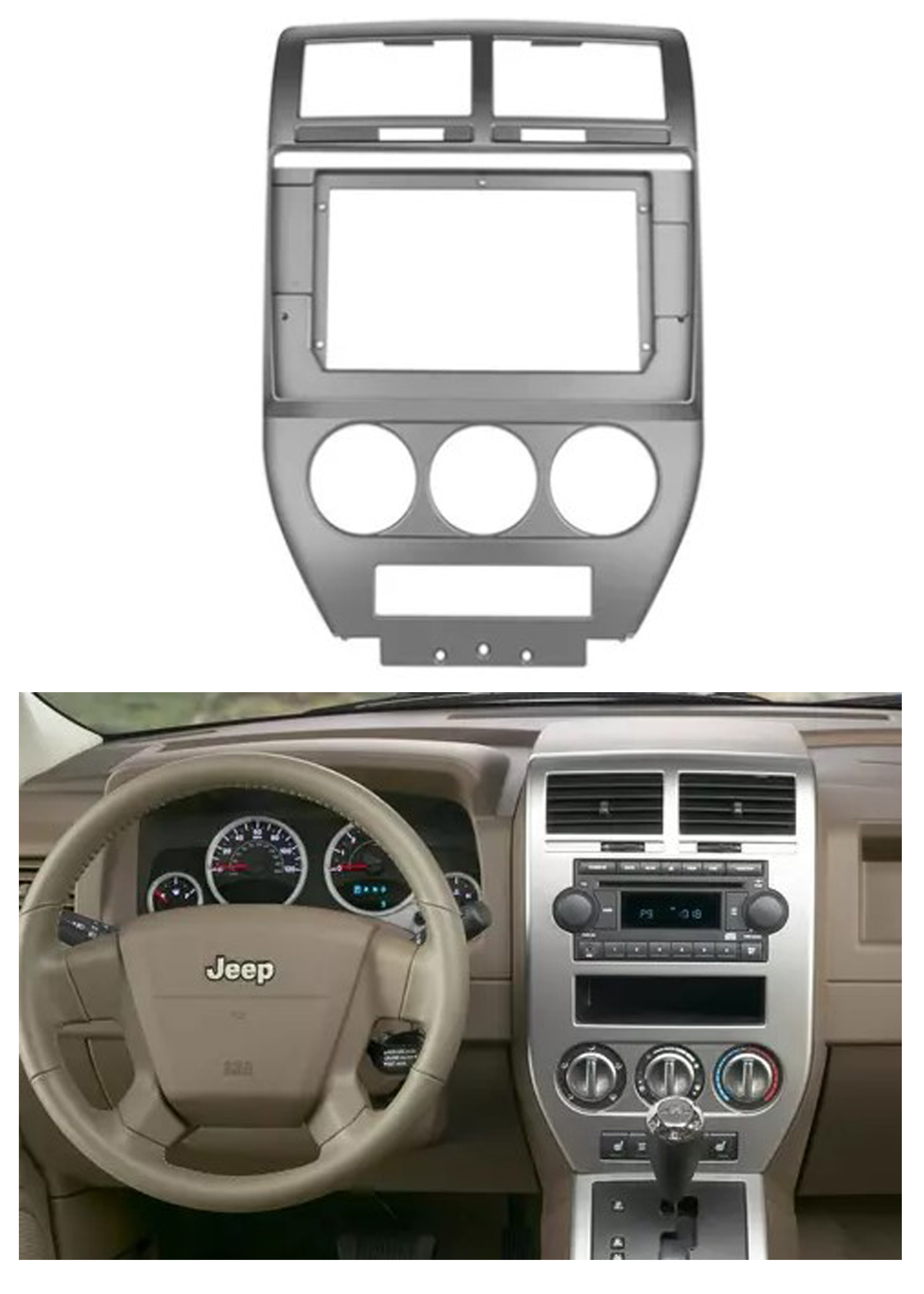 Bisel Adaptador Radio 9 Pulgadas Jeep Compass 1