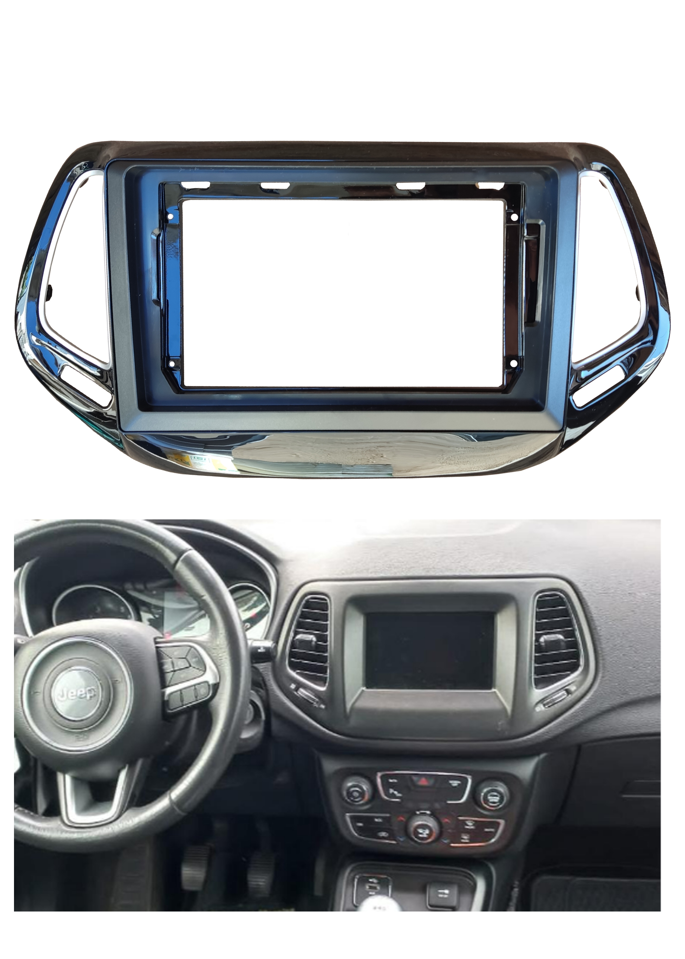 Bisel Adaptador Radio 9 Pulgadas Jeep Compass 1