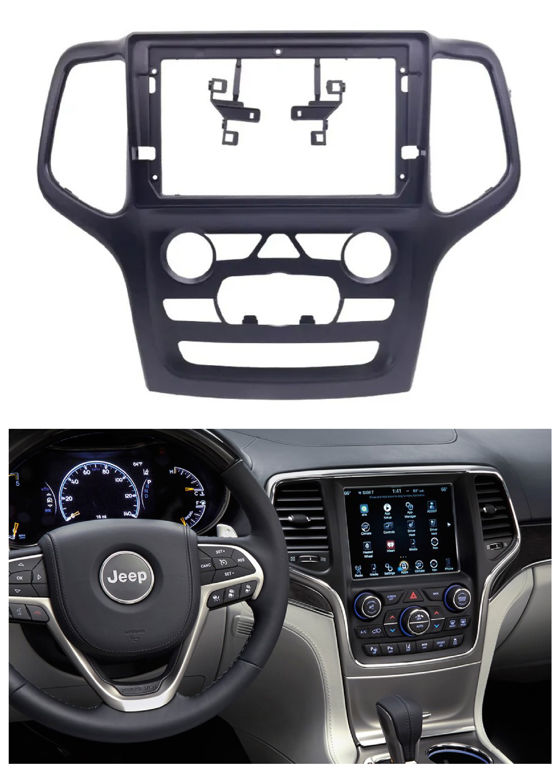 Bisel Adaptador Radio 9 Pulgadas Jeep Grand Cherokee 1