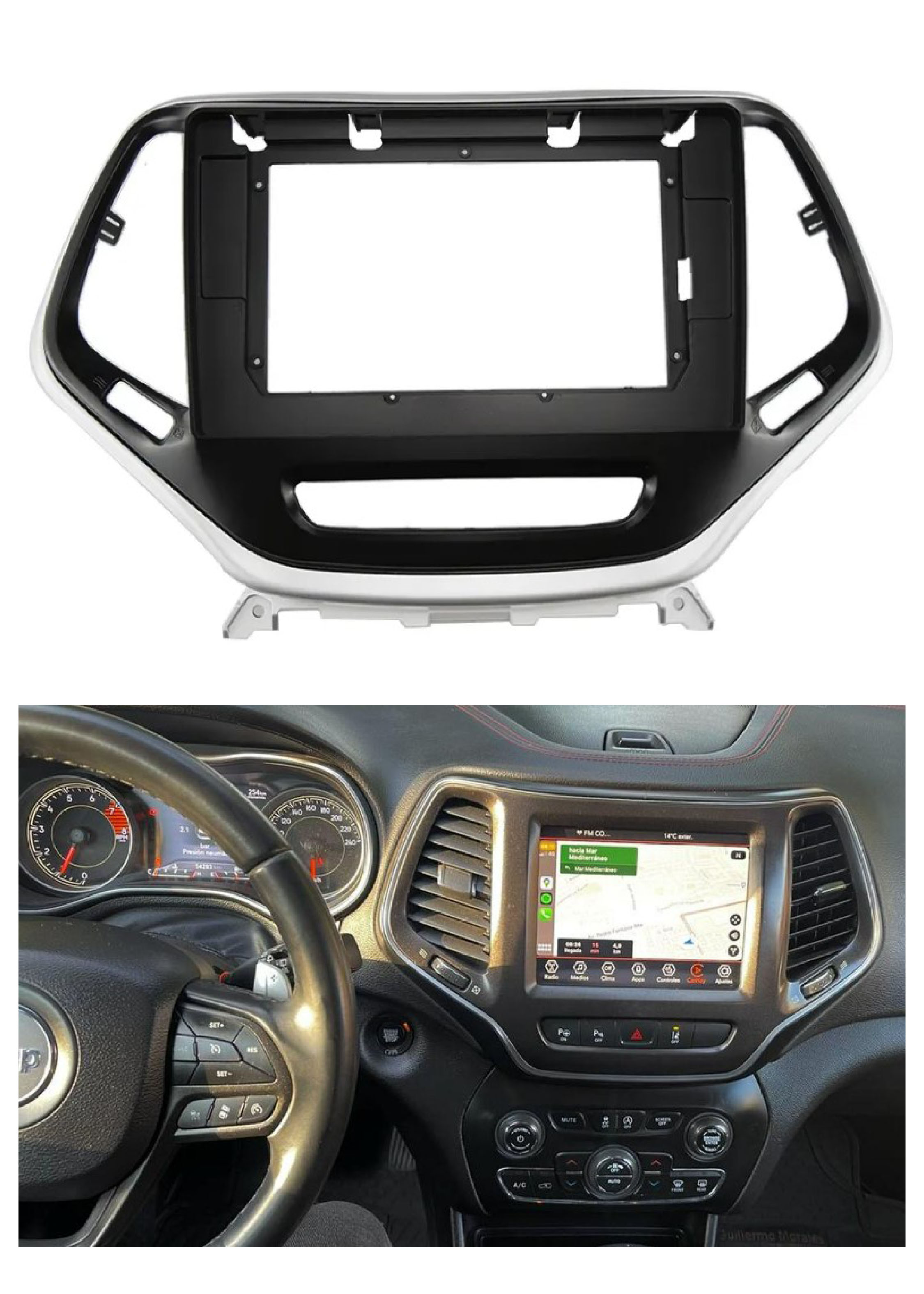 Bisel Adaptador Radio 9 Pulgadas Jeep Cherokee 1