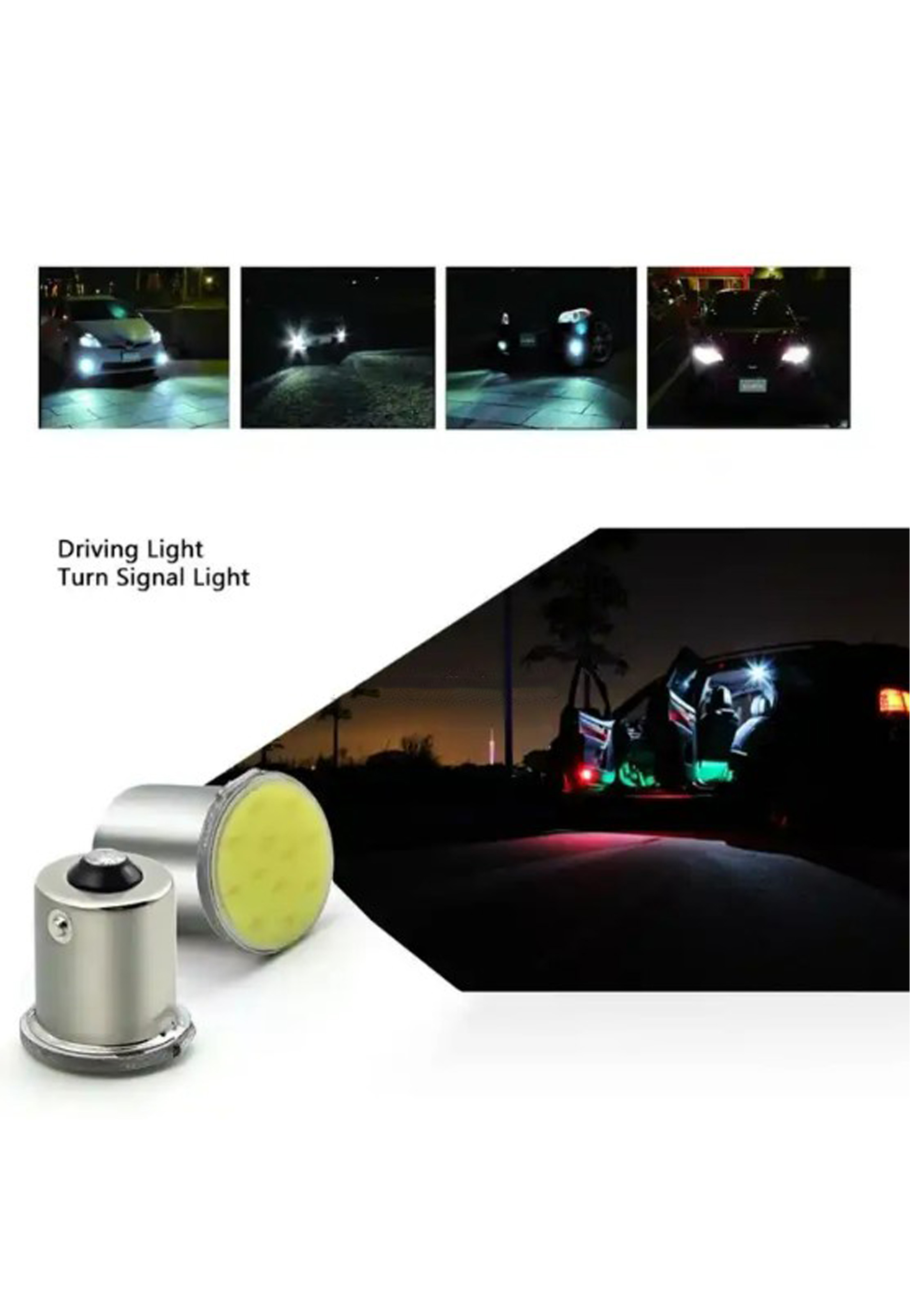 Kit Ampolleta 12V  Luz Led 1 Contacto 2 Unidades Ba15s 1156 P21w 6w 3