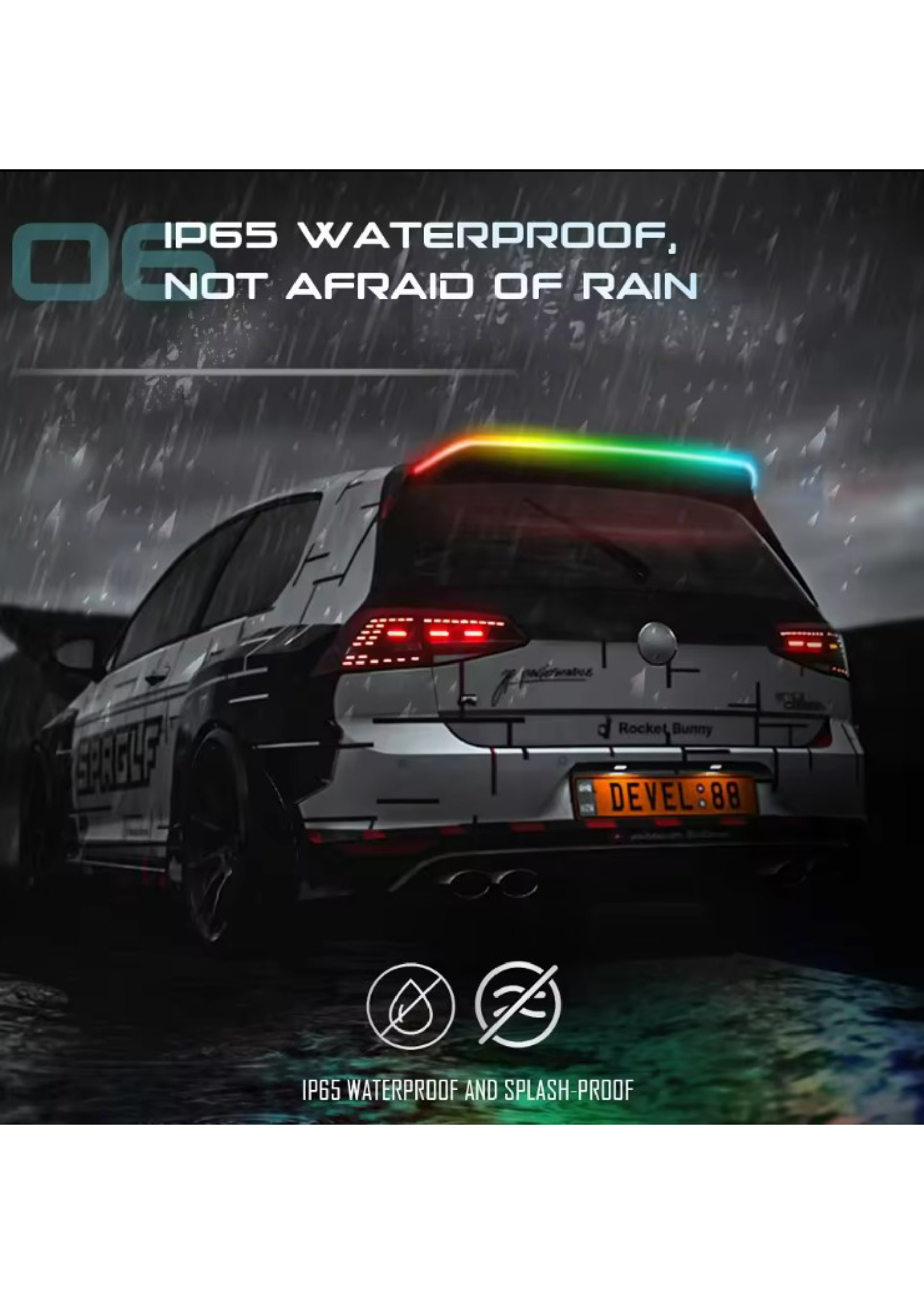 Aleron Spoiler Maleta + Led Freno Universal Auto Tuning Lip 2