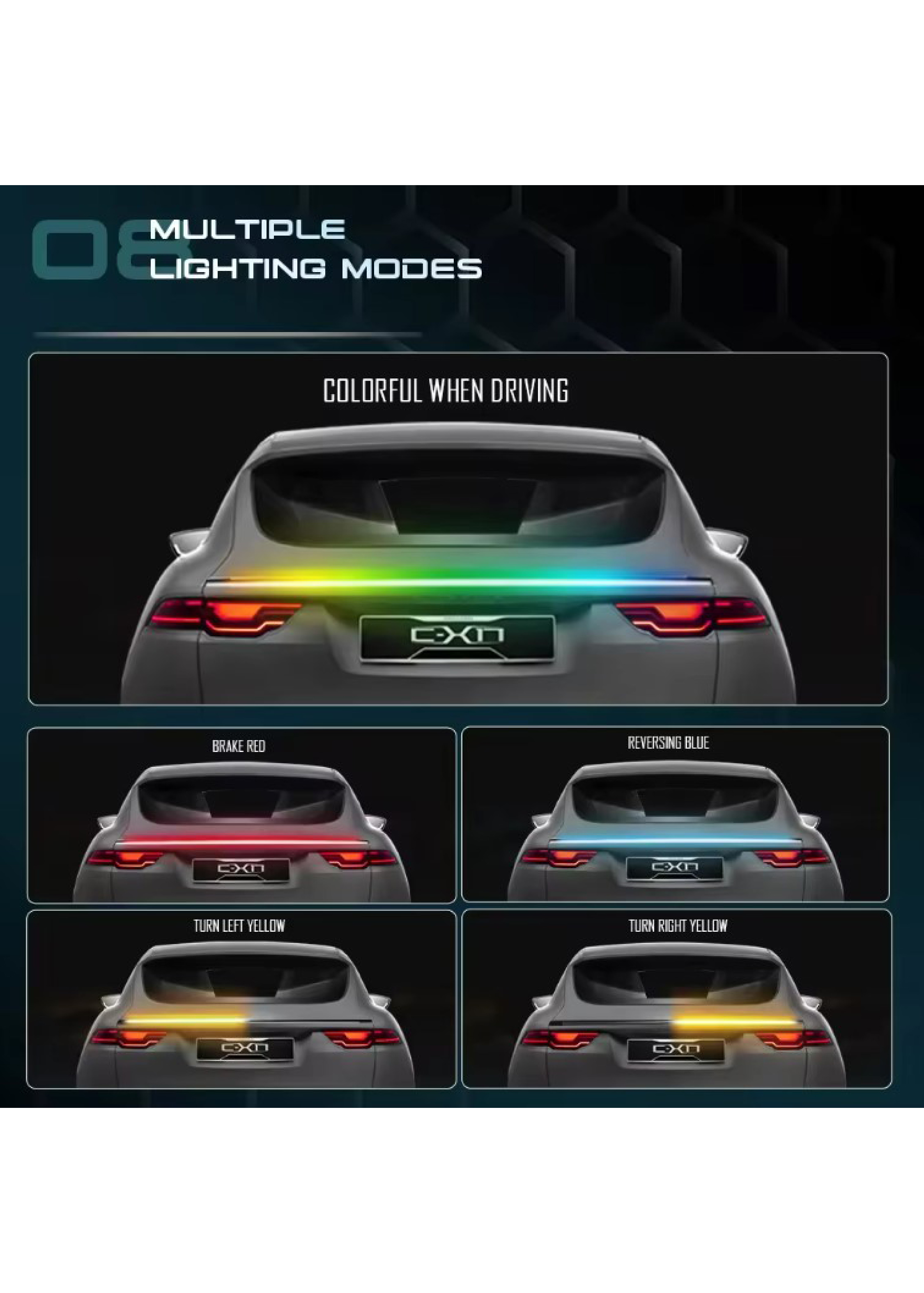 Aleron Spoiler Maleta + Led Freno Universal Auto Tuning Lip 4