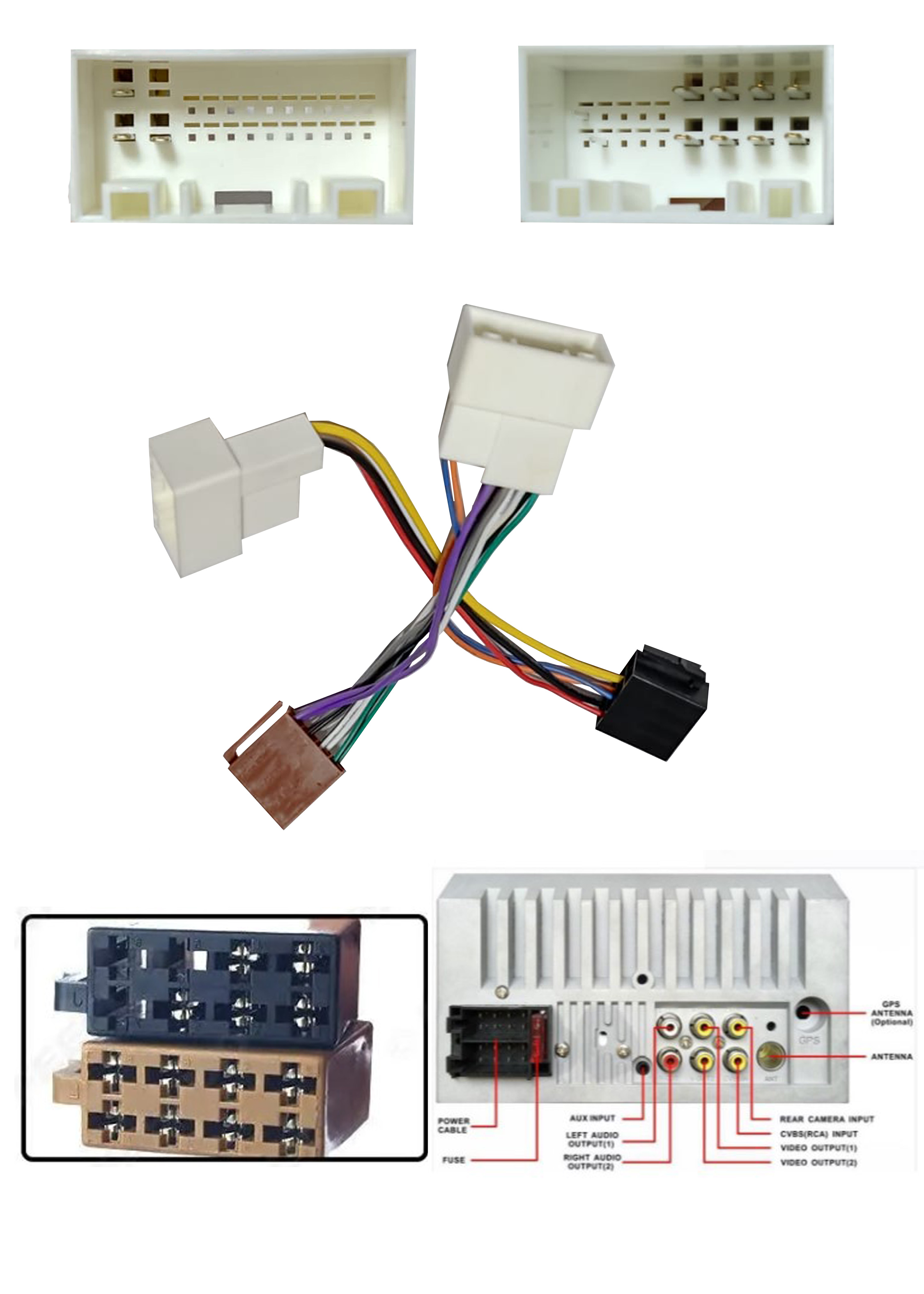 Arnés Tipo Iso 16 Pin a Conector Radio Hyundai & Kia 2