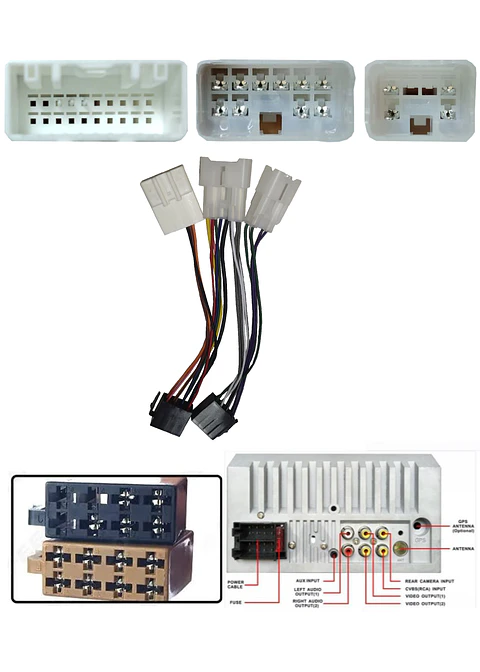 Arnés Tipo Iso 16 Pin a Conector Radio Toyota