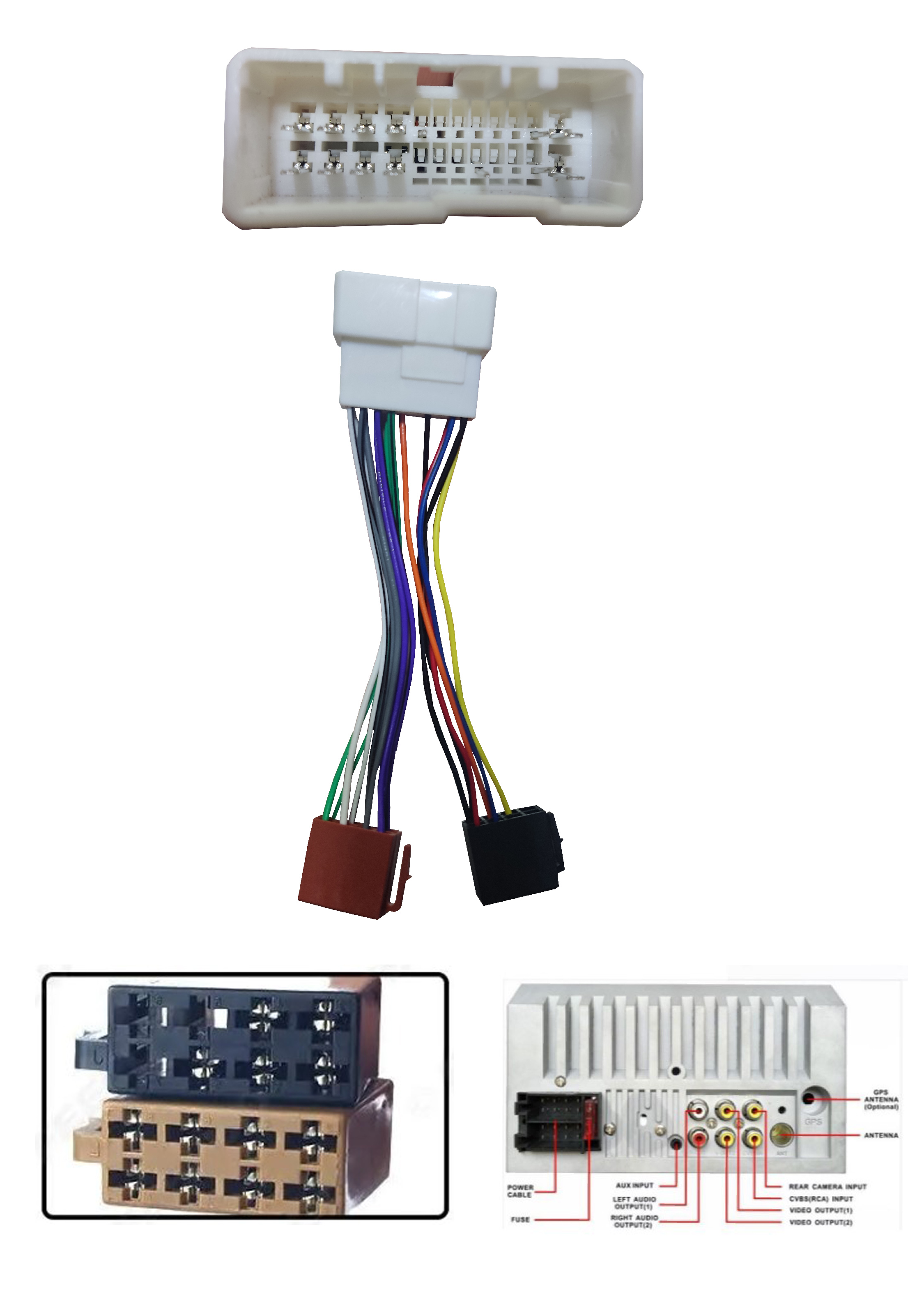 Arnés Tipo Iso 16 Pin a Conector Radio Hyundai 1