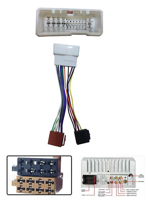 Arnés Tipo Iso 16 Pin a Conector Radio Hyundai