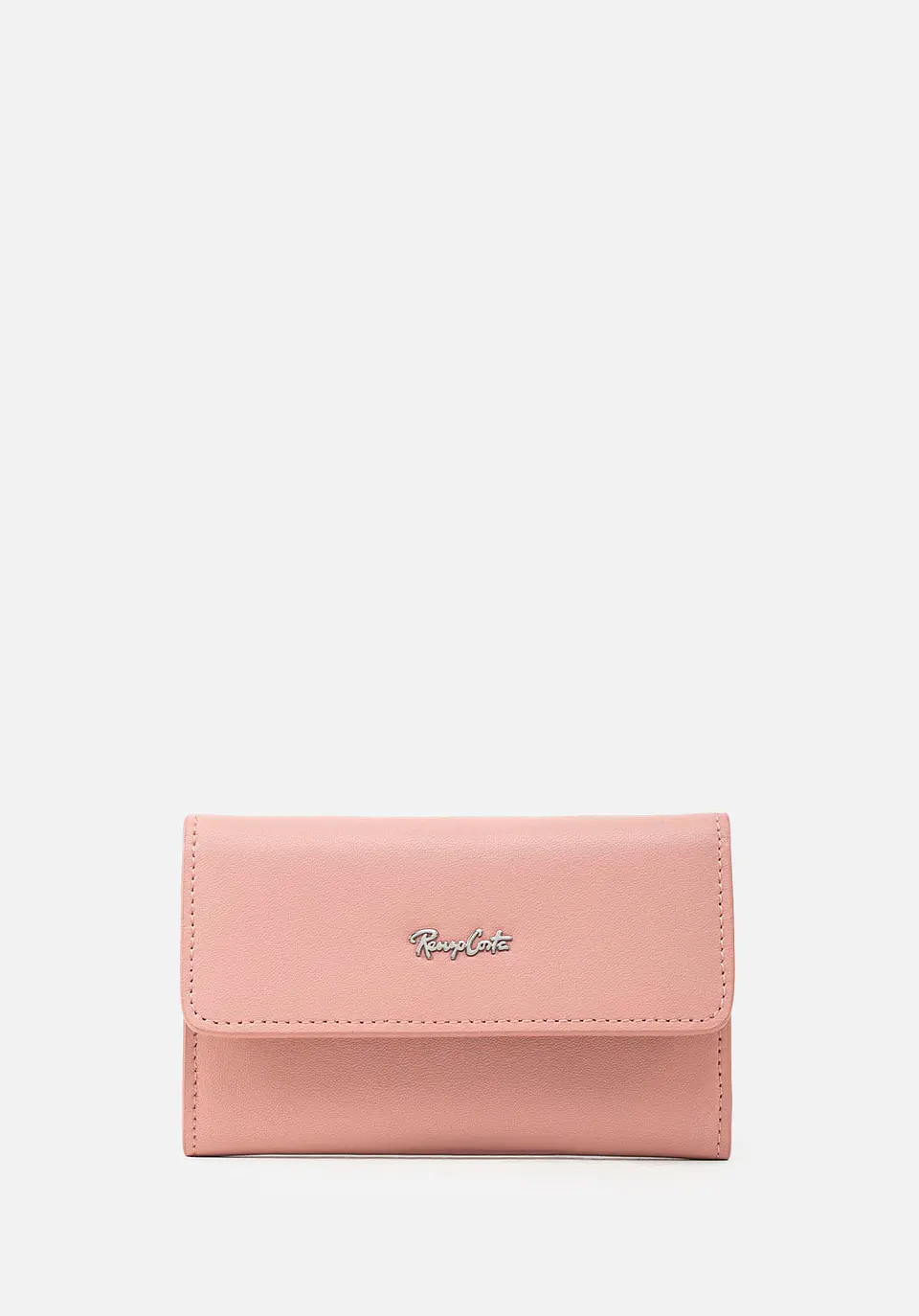 Monedero Clasico De Cuero Color Entero 1