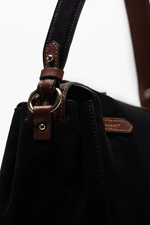 Cartera Cuero Suede