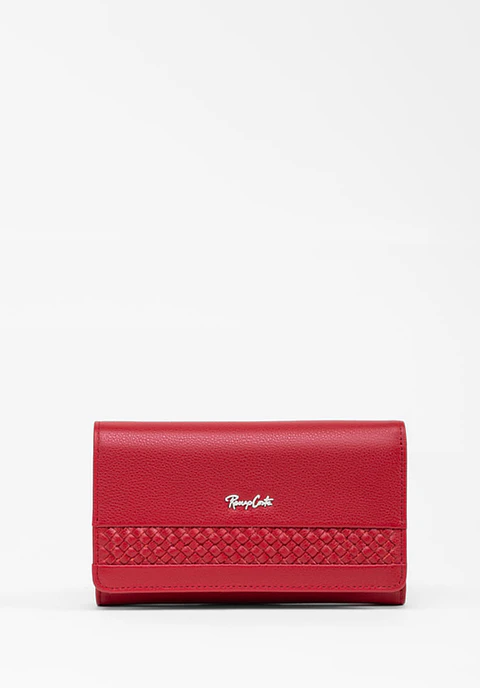 Billetera Cuero Trenzada Midi